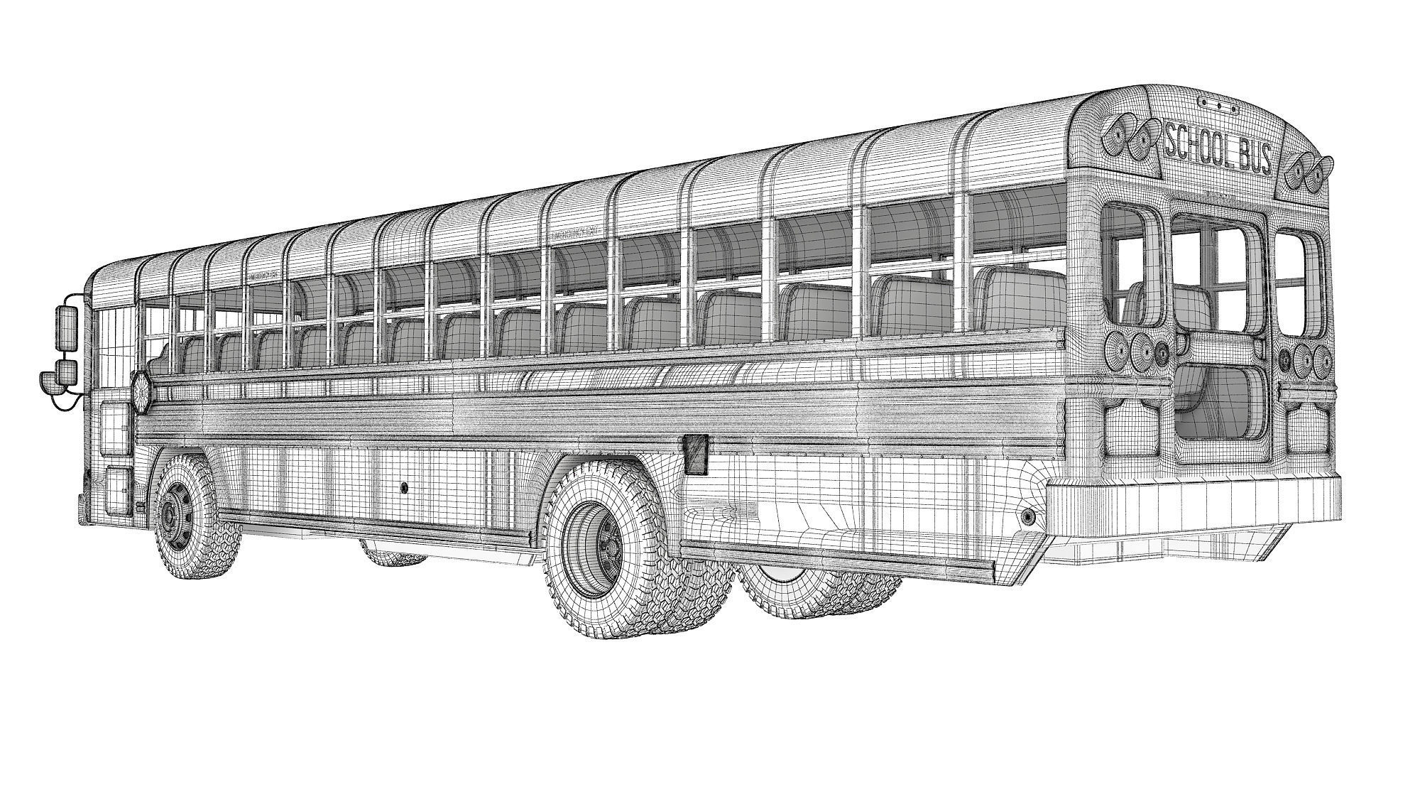 School Bus 3D model_22