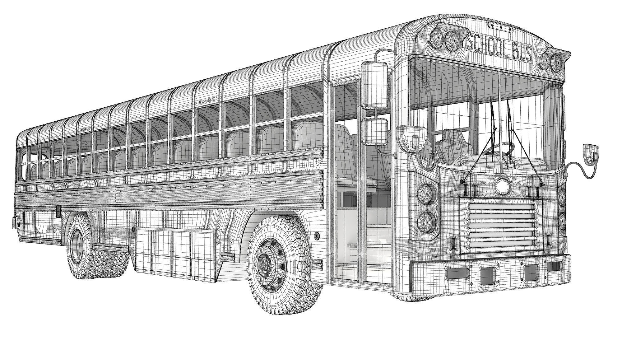 School Bus 3D model_24
