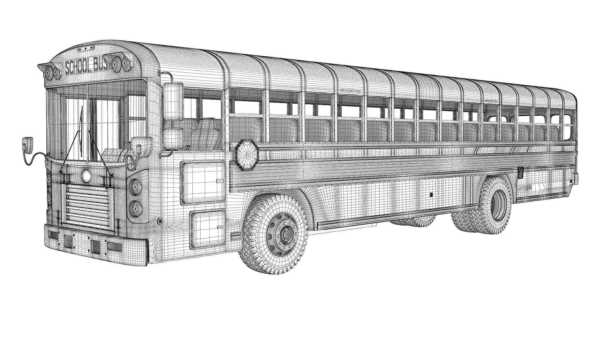 School Bus 3D model_21
