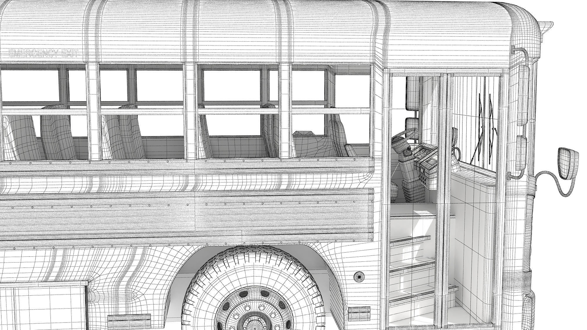 School Bus 3D model_25