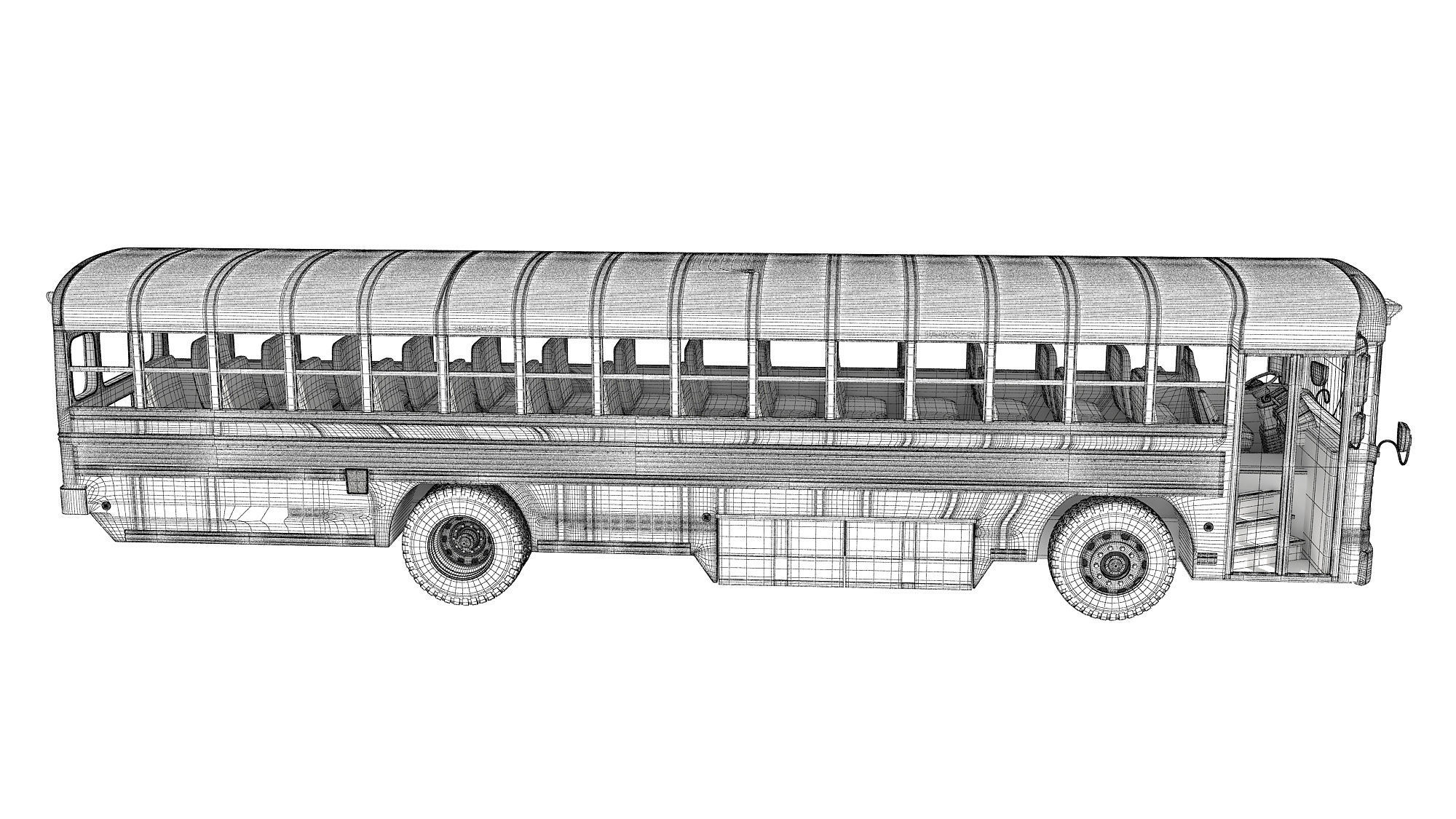 School Bus 3D model_23