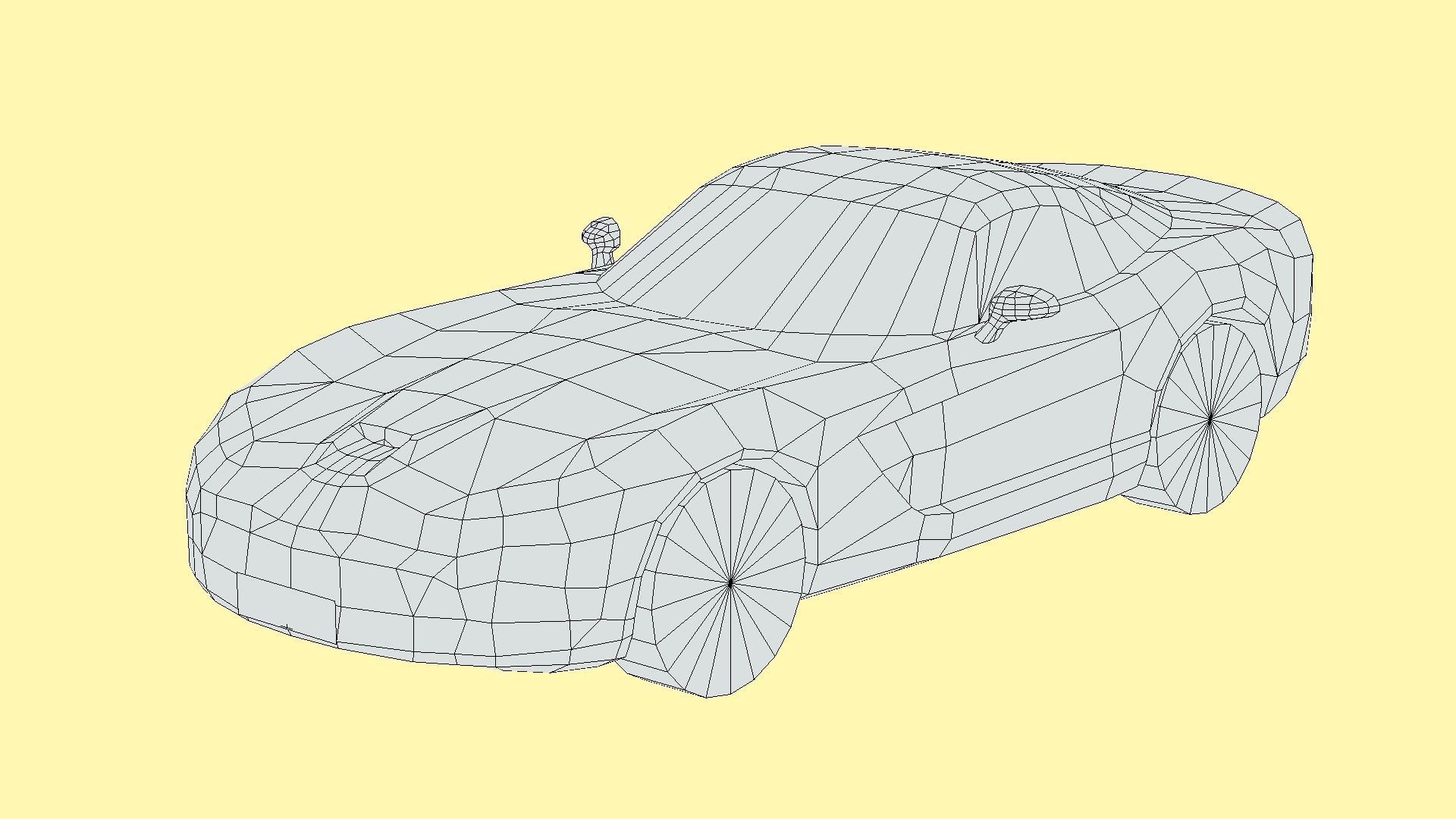 Dodge Viper SRT 2010 Low-poly 3D model_6