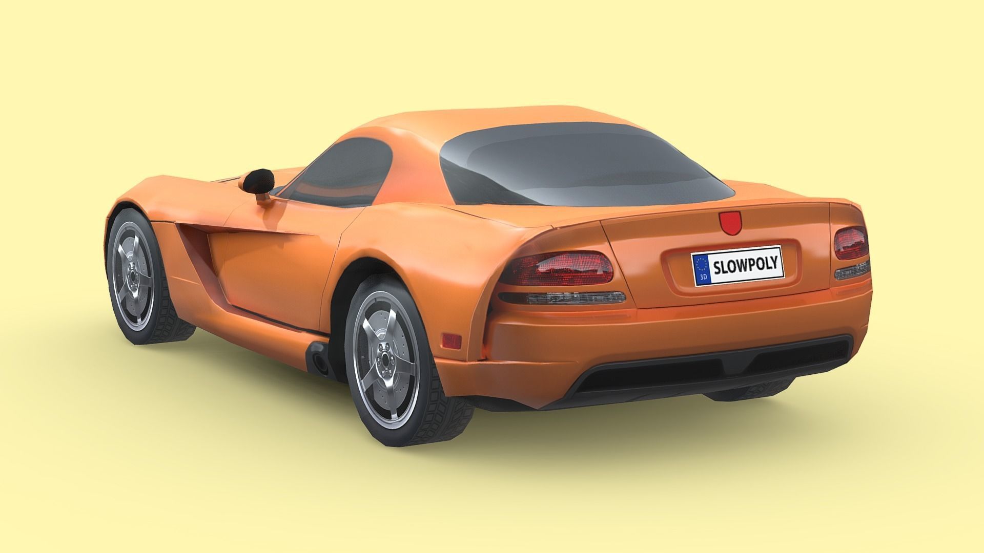 Dodge Viper SRT 2010 Low-poly 3D model_3