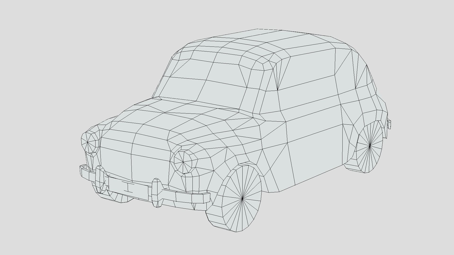 Fiat 600D 1965 Low-poly 3D model_5