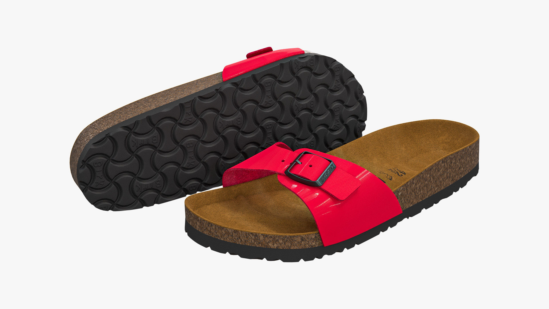 red patent leather birkenstocks