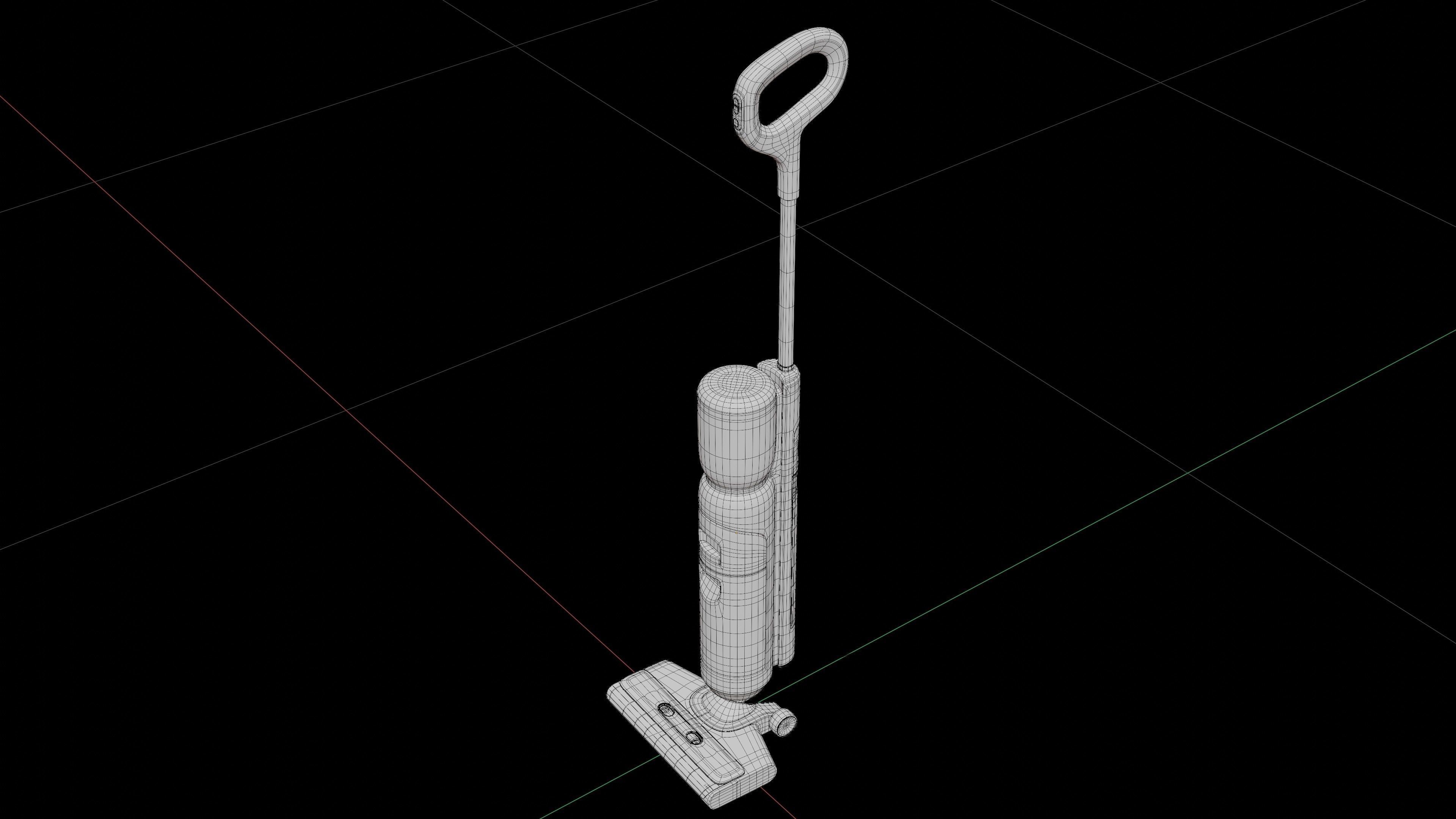 Vacuum cleaner 3D model white color modern style Low-poly 3D model_15