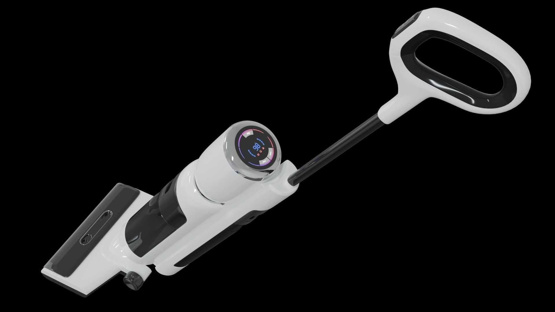 Vacuum cleaner 3D model white color modern style Low-poly 3D model_3