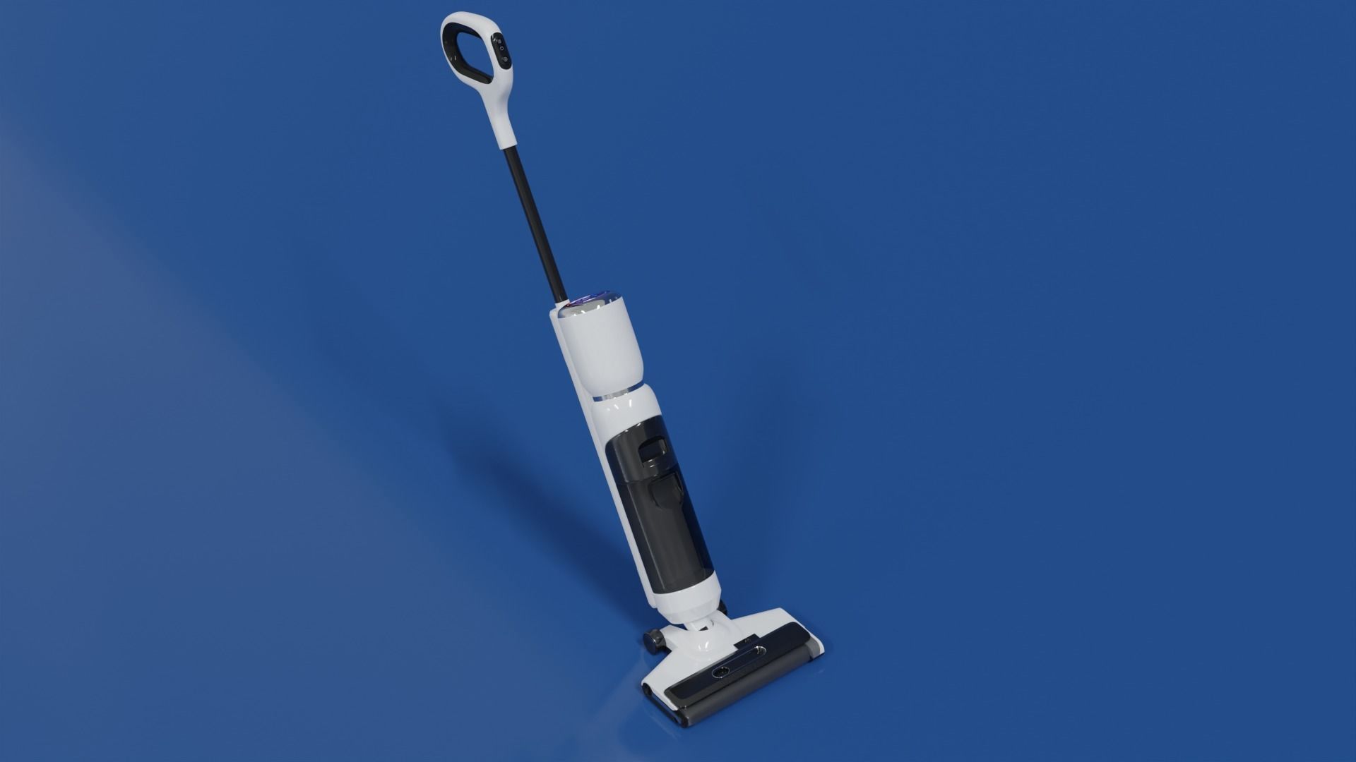 Vacuum cleaner 3D model white color modern style Low-poly 3D model_6