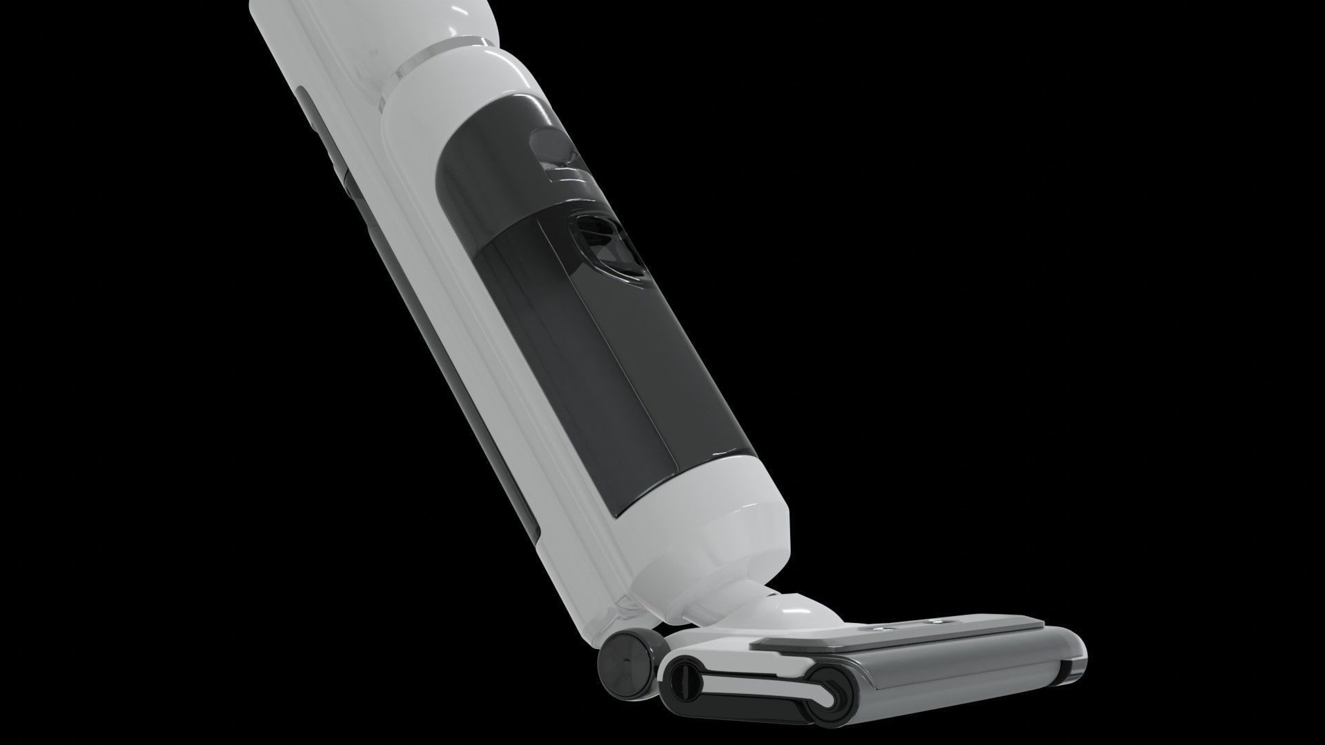 Vacuum cleaner 3D model white color modern style Low-poly 3D model_4