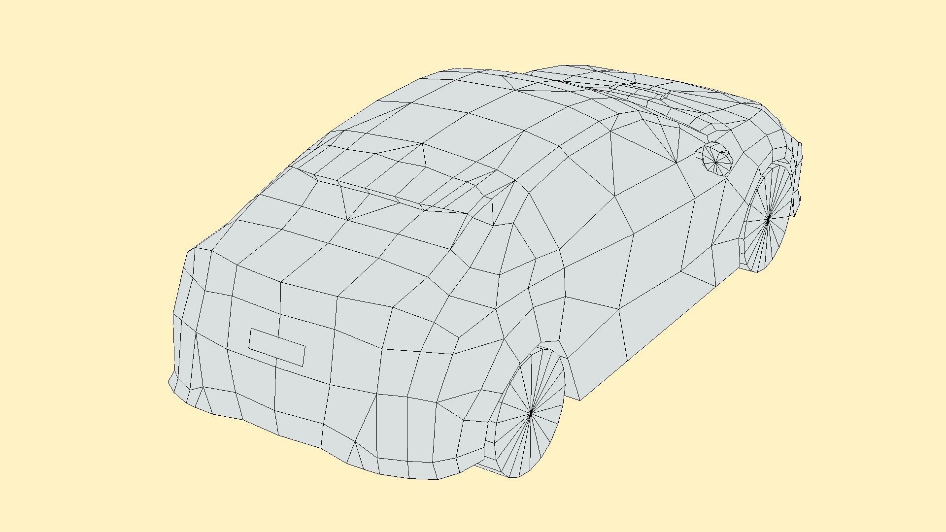 Honda Civic Type R 2018 Low-poly 3D model_6