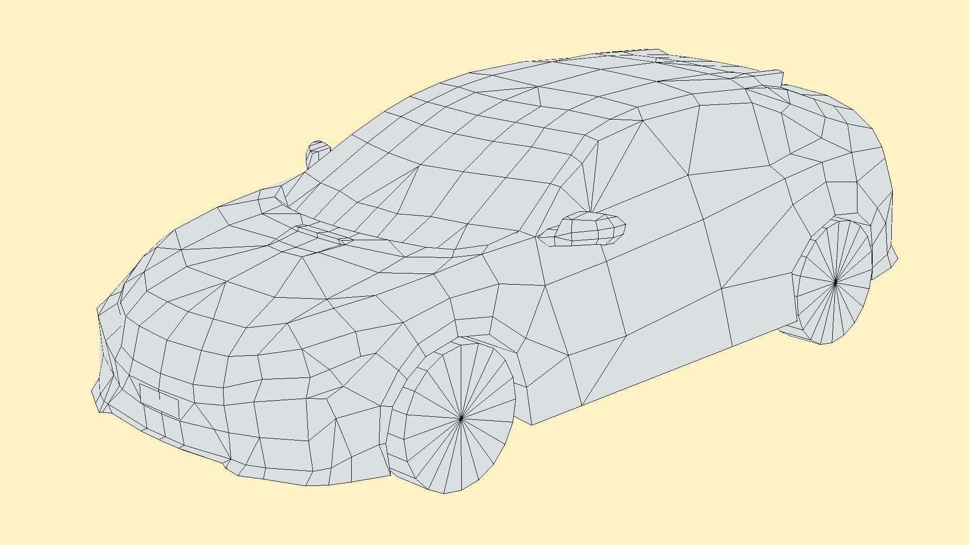 Honda Civic Type R 2018 Low-poly 3D model_5