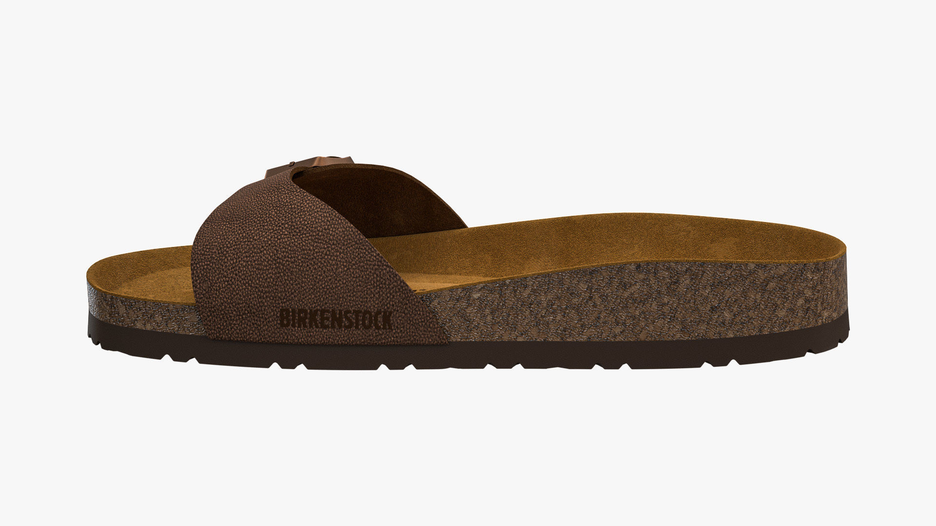 Birkenstock Madrid Brown Leather 3D model_7
