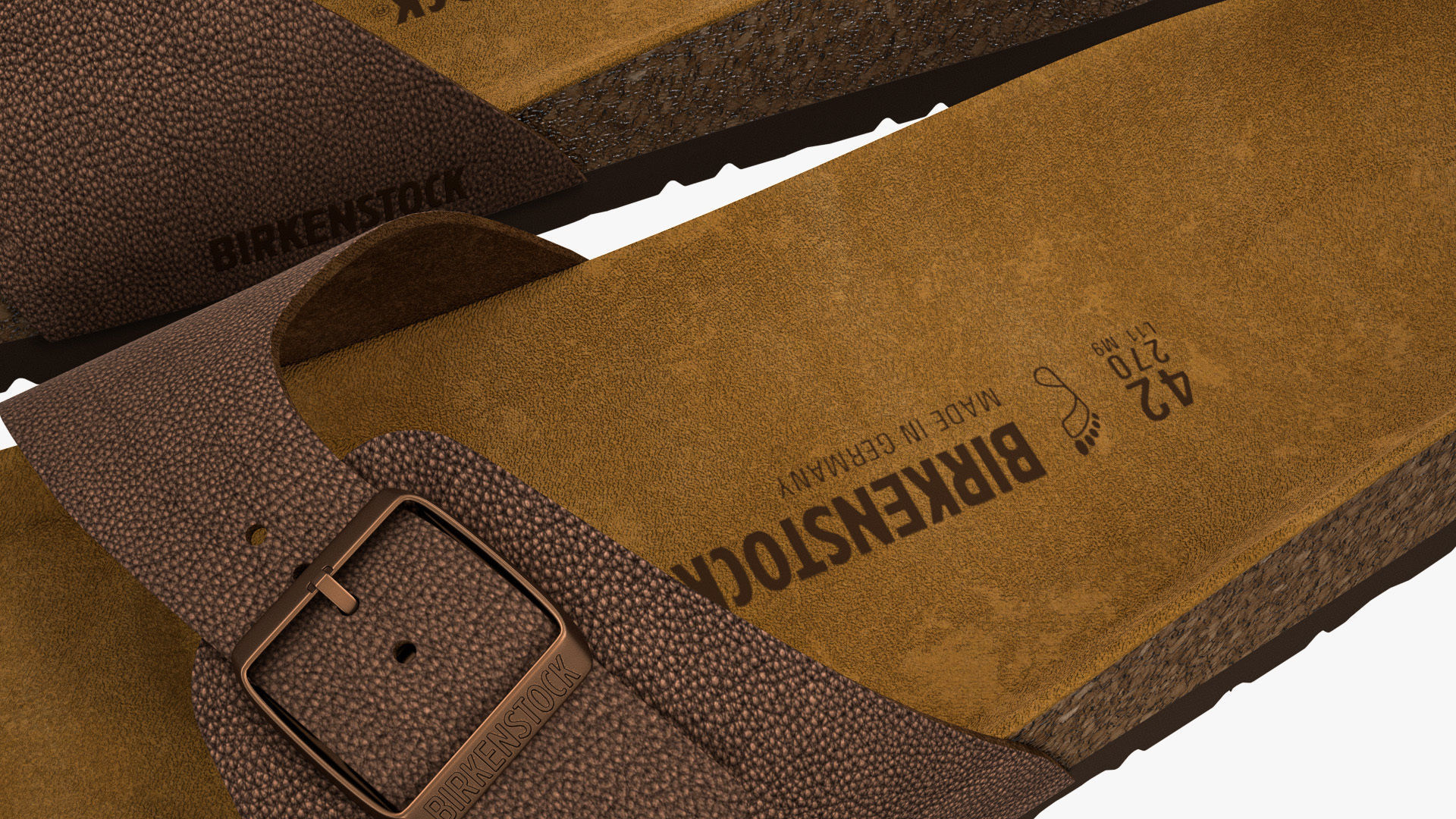 Birkenstock Madrid Brown Leather 3D model_11
