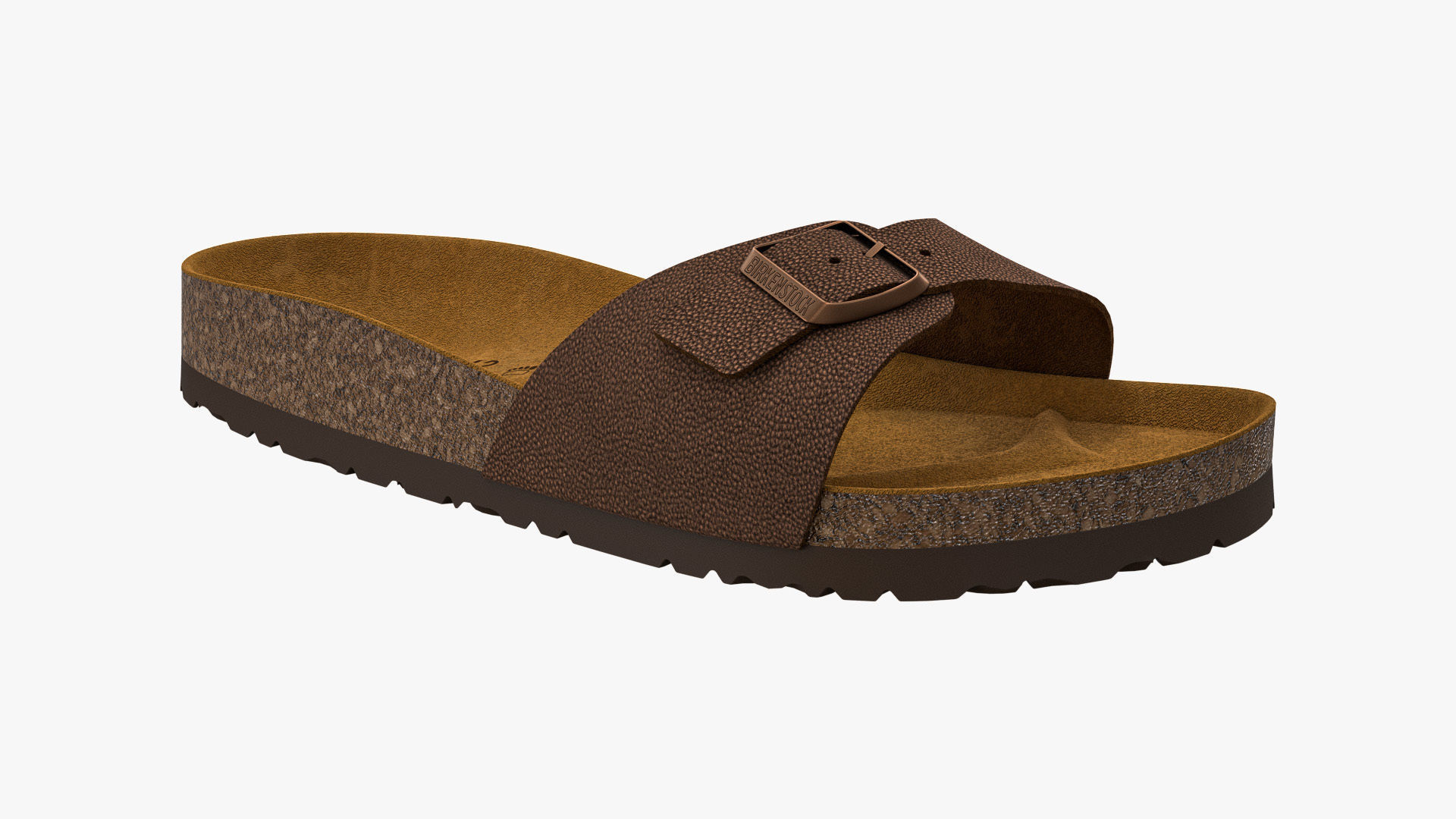 Birkenstock Madrid Brown Leather 3D model_9