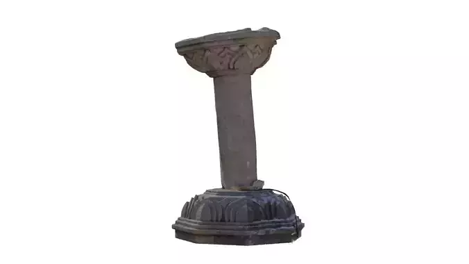 3D Stone Lantern Column model