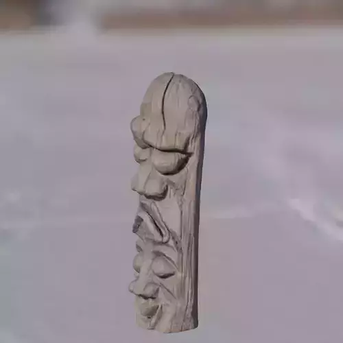 3D Korean Traditional Totem Pole