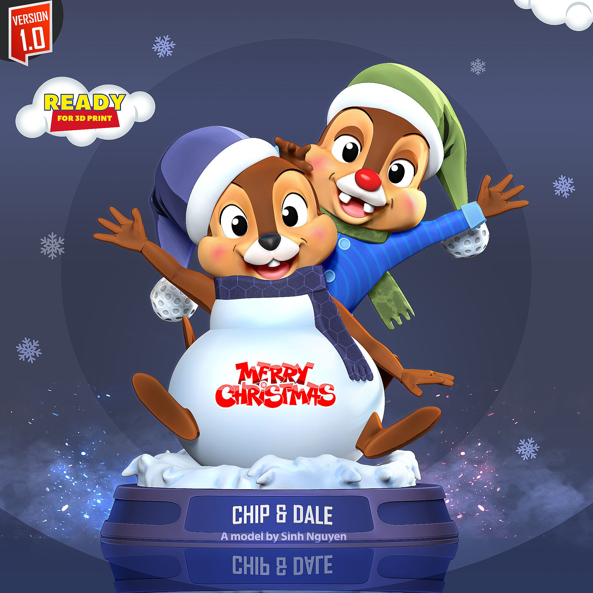 Chip and Dale - Merry Christmas 3D print model_19