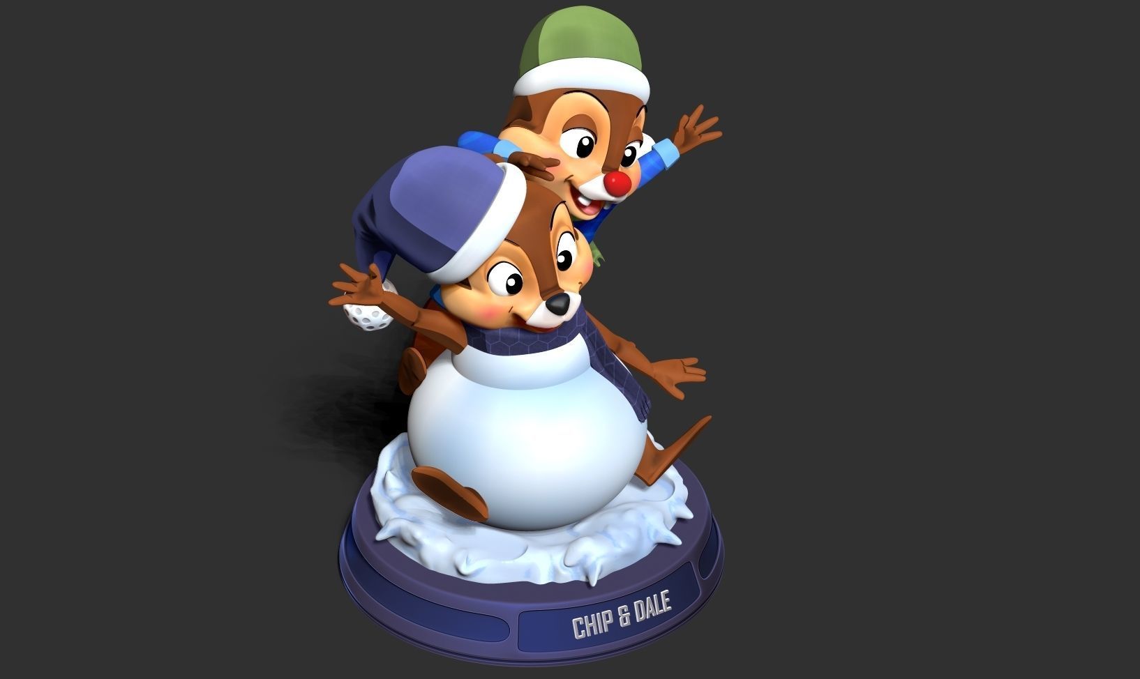 Chip and Dale - Merry Christmas 3D print model_17