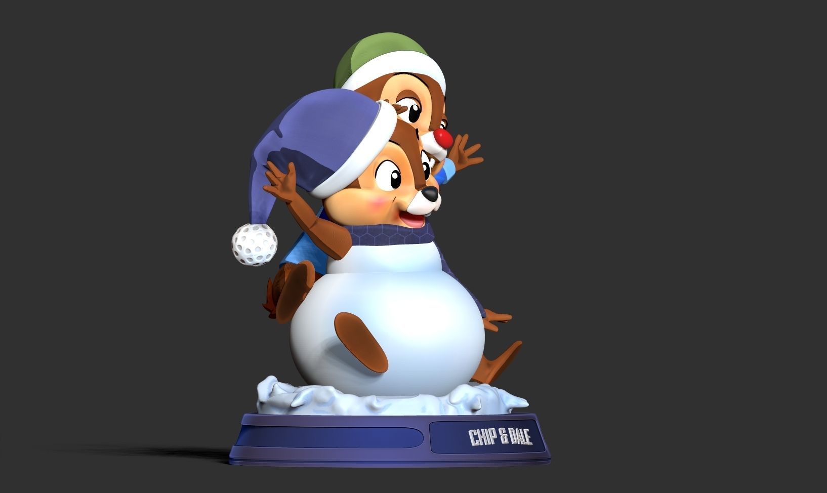 Chip and Dale - Merry Christmas 3D print model_13