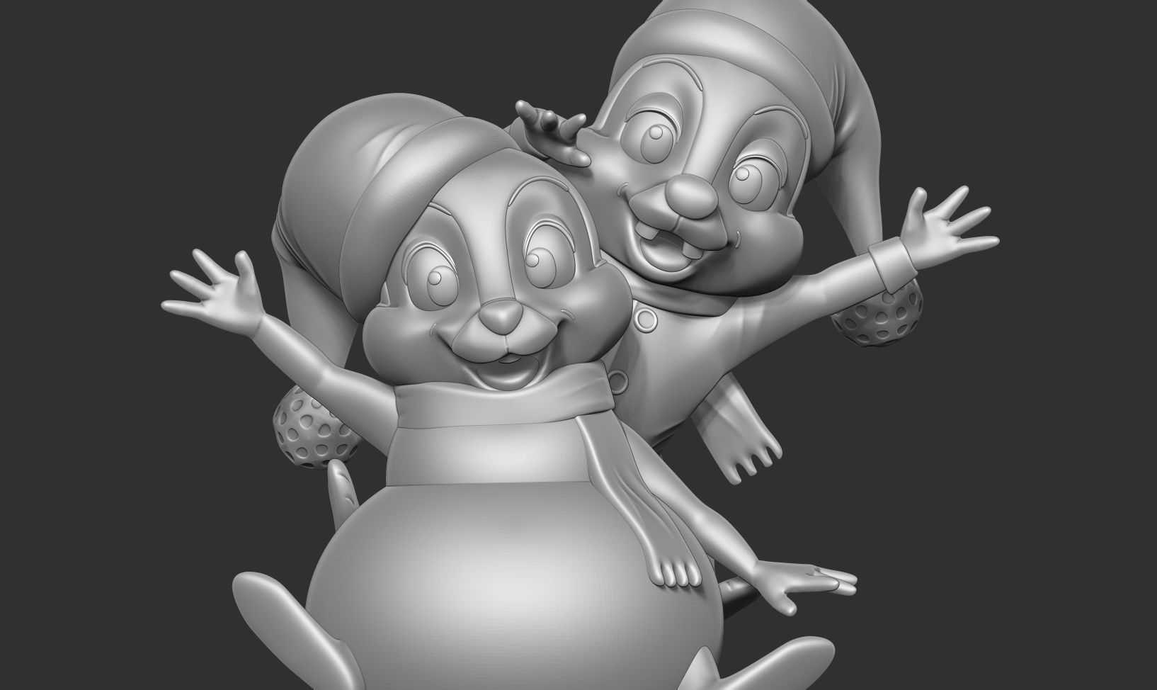 Chip and Dale - Merry Christmas 3D print model_8