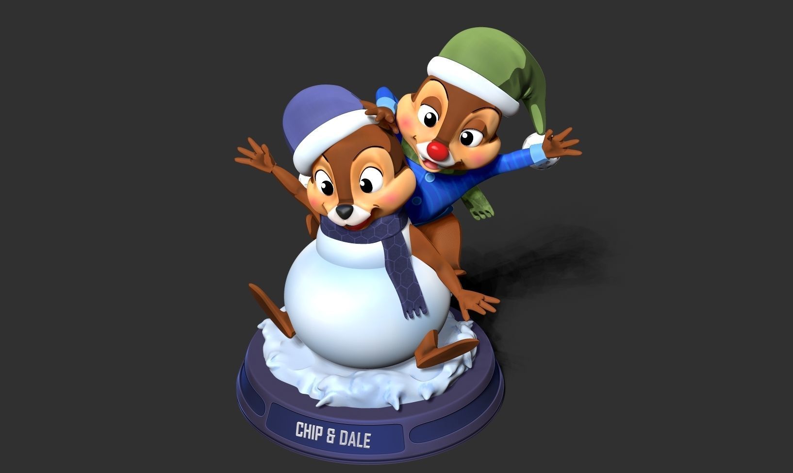 Chip and Dale - Merry Christmas 3D print model_15