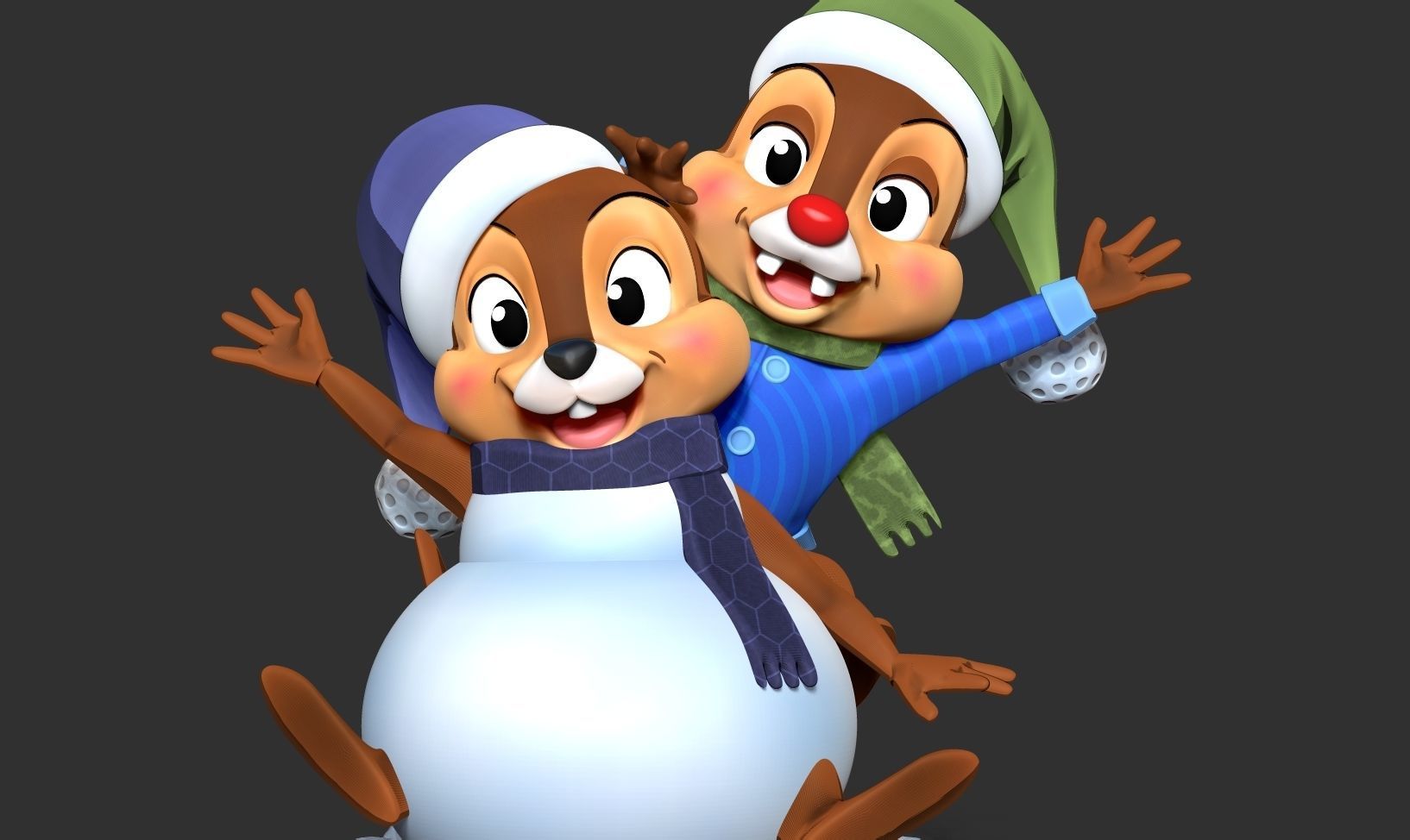 Chip and Dale - Merry Christmas 3D print model_6