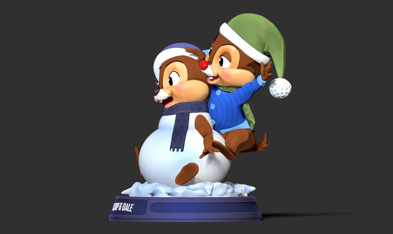 Chip and Dale - Merry Christmas 3D print model_11