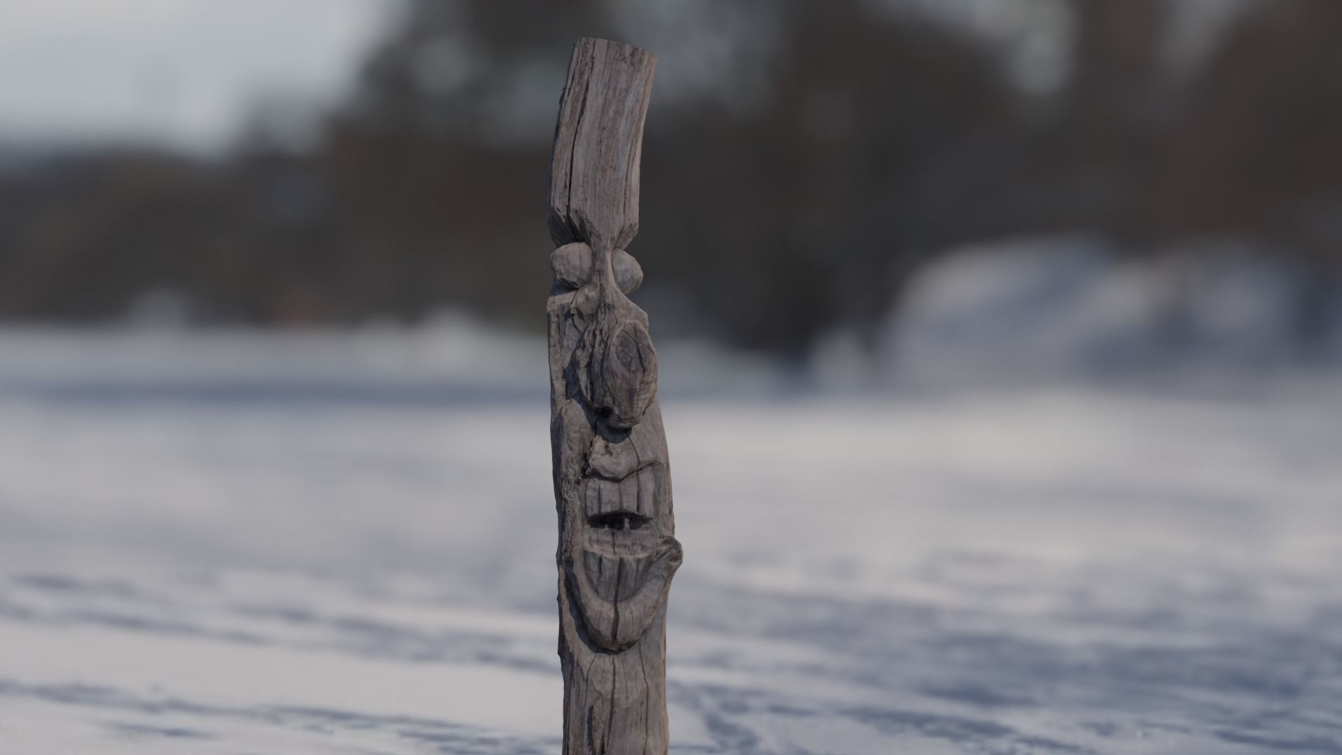 Korean Traditional Totem Pole 3D model_1