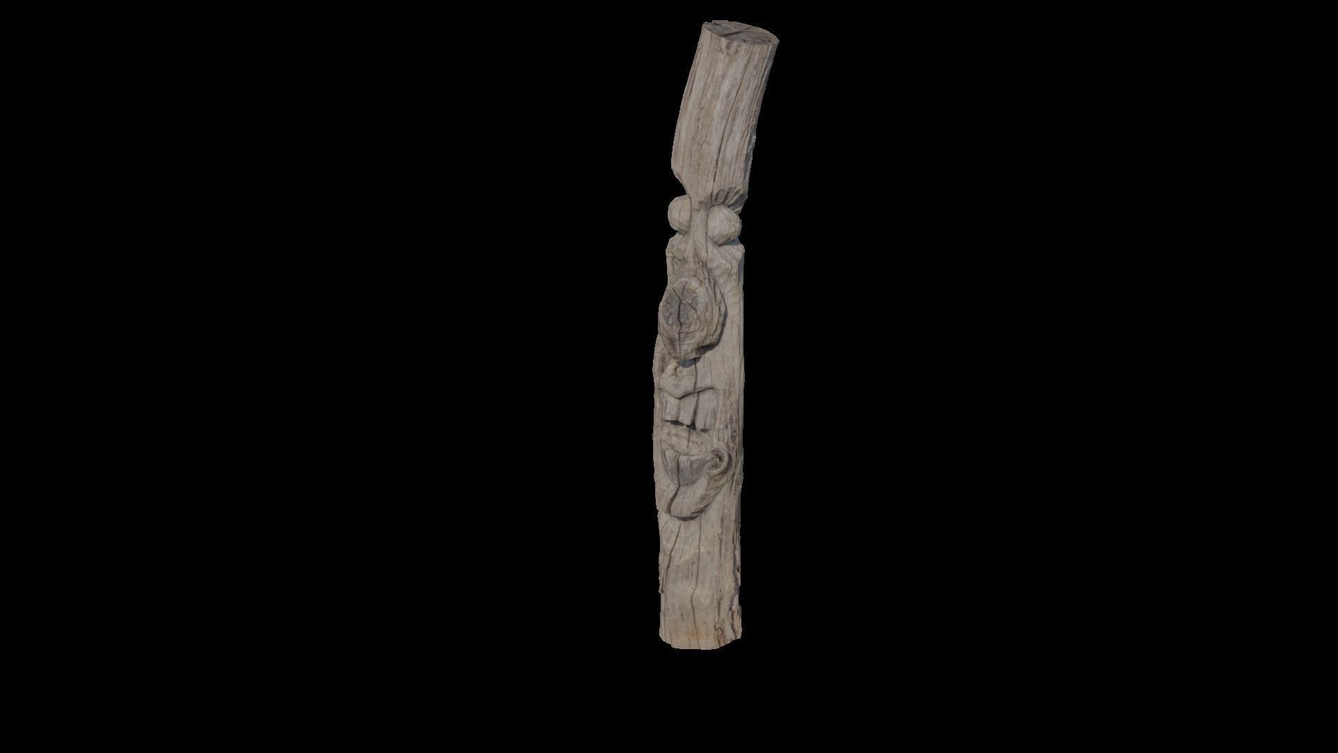 Korean Traditional Totem Pole 3D model_8