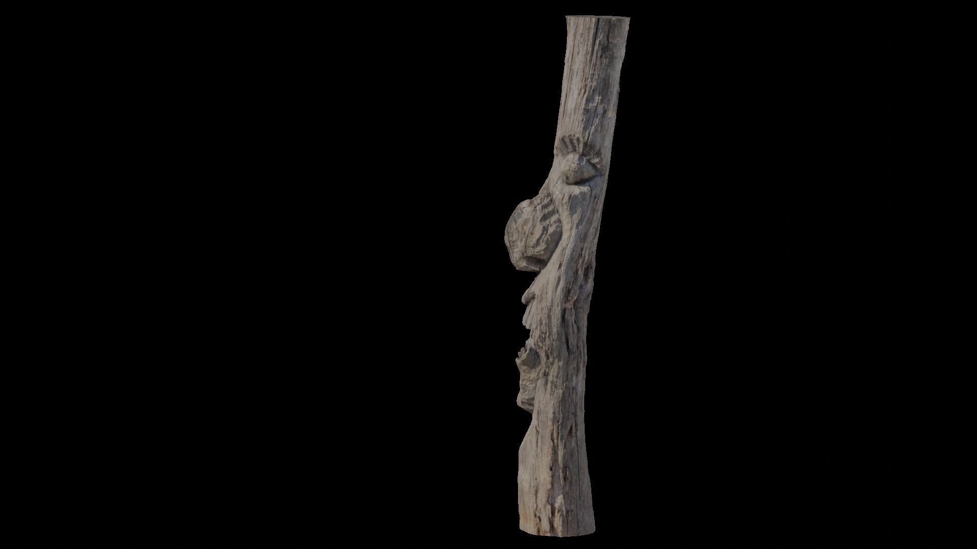 Korean Traditional Totem Pole 3D model_4