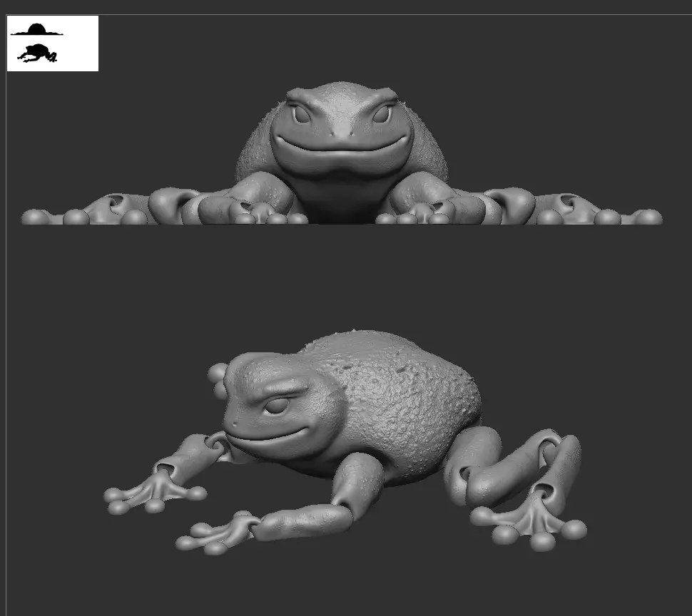 3D printable frog 3D print model_0