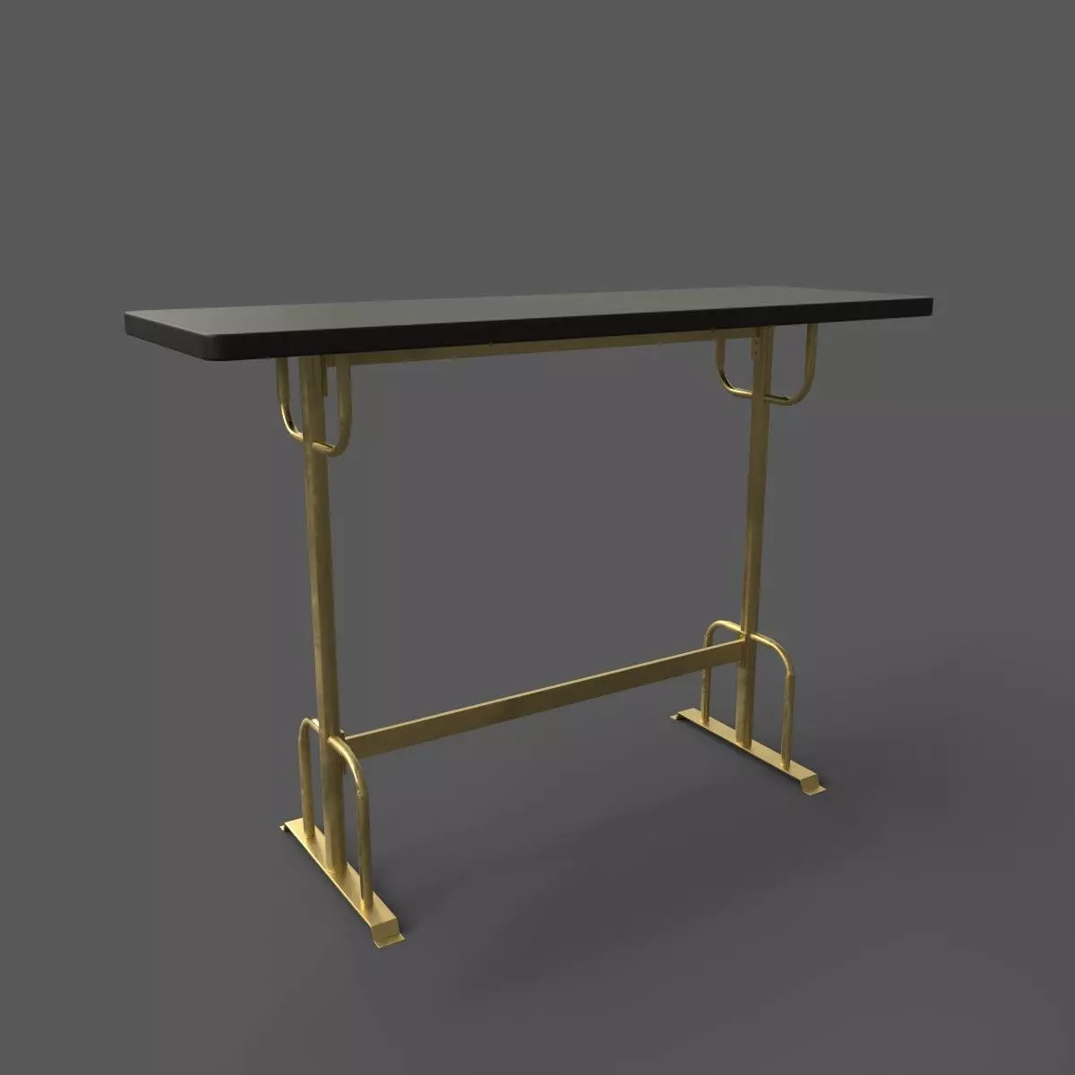 Sturdy Bar Table Low-poly 3D model_0