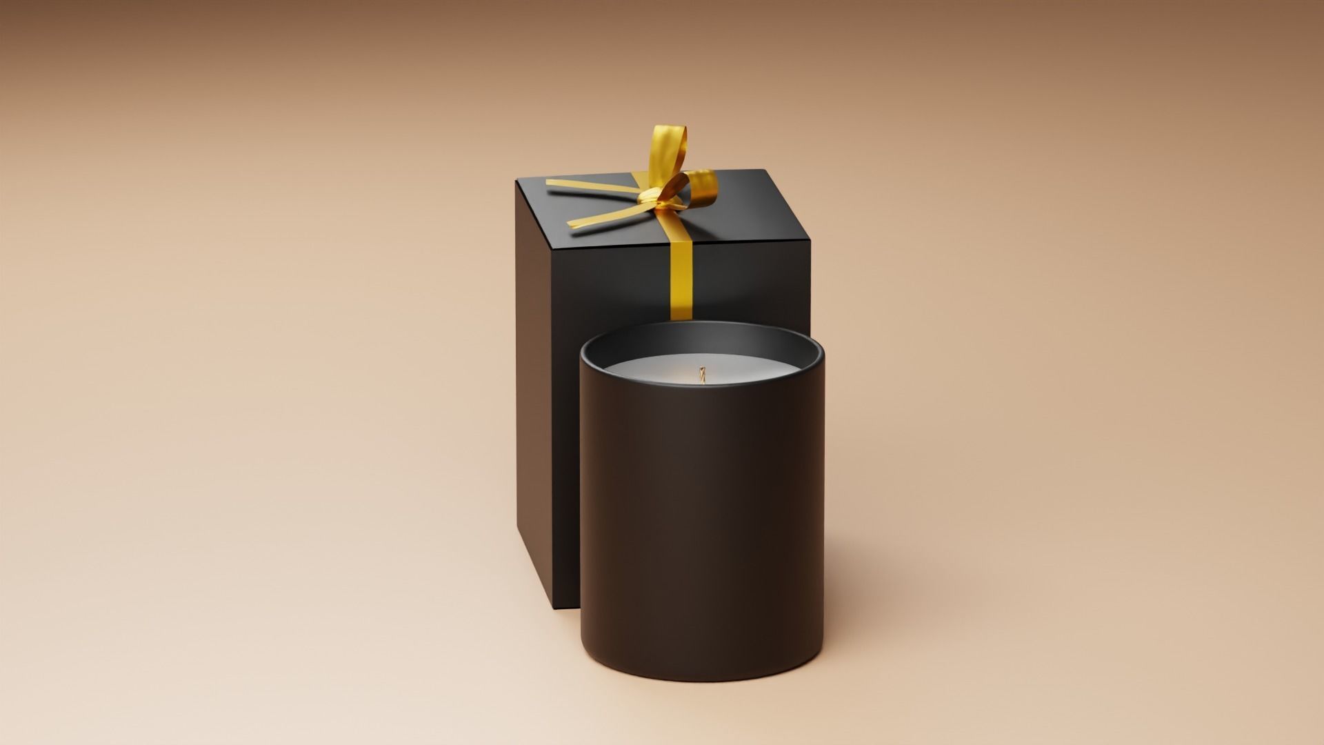 Candle with Box 3D model_4