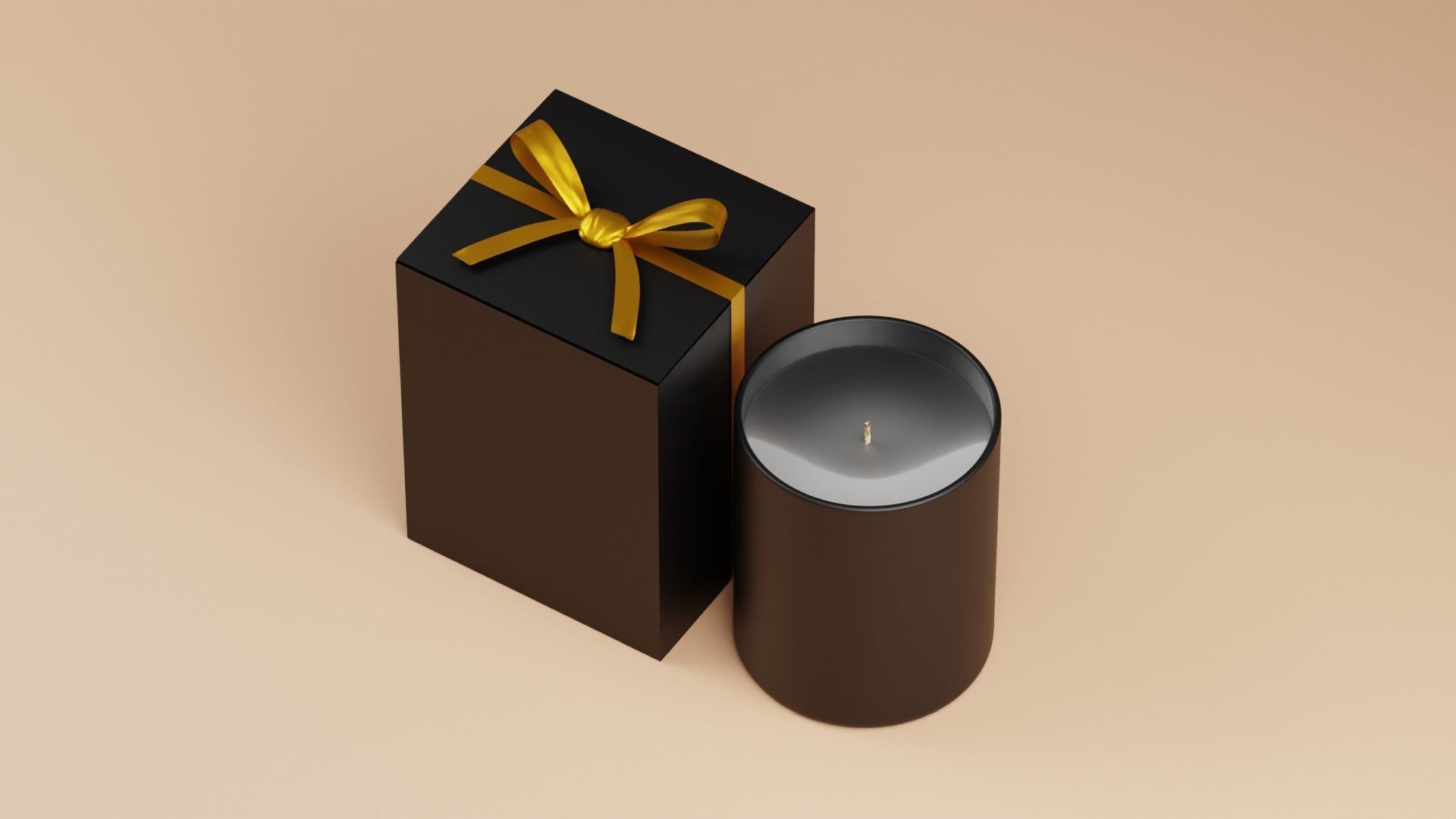Candle with Box 3D model_3