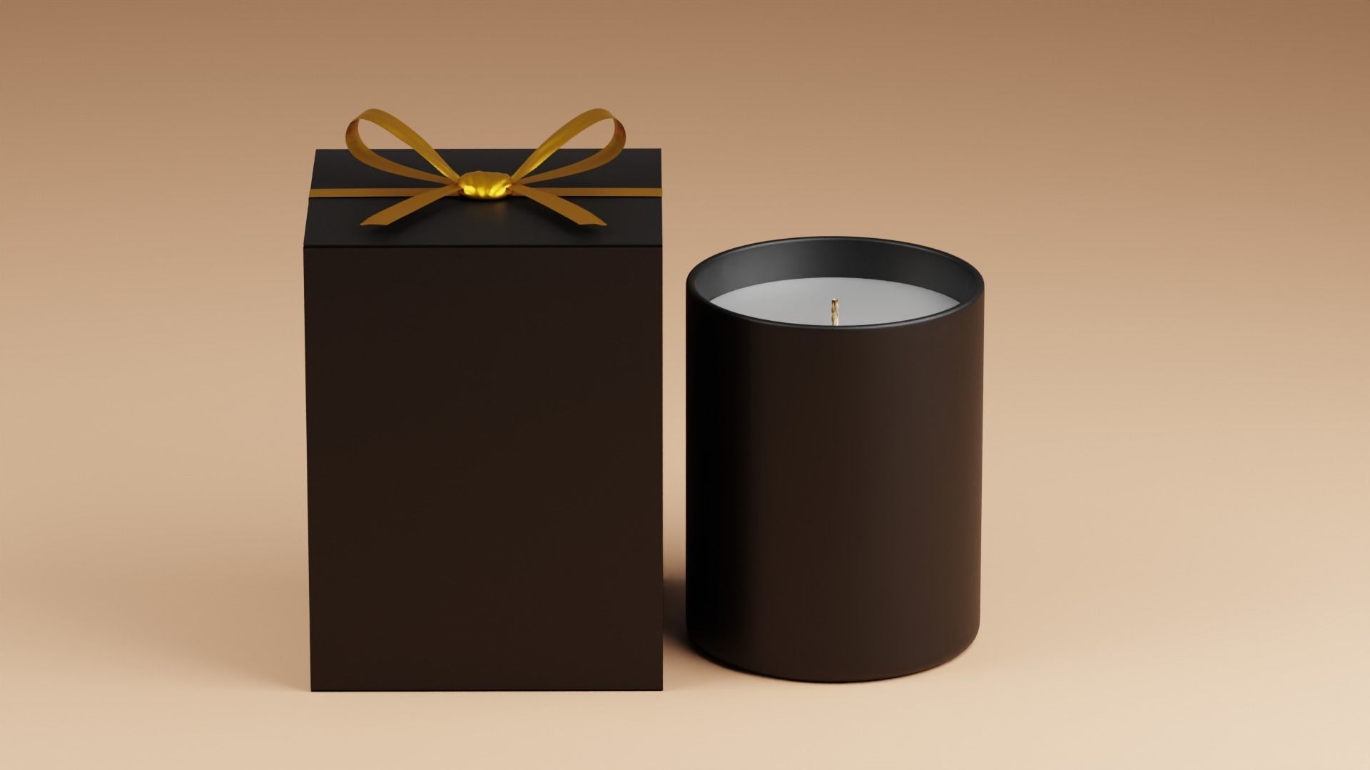 Candle with Box 3D model_2