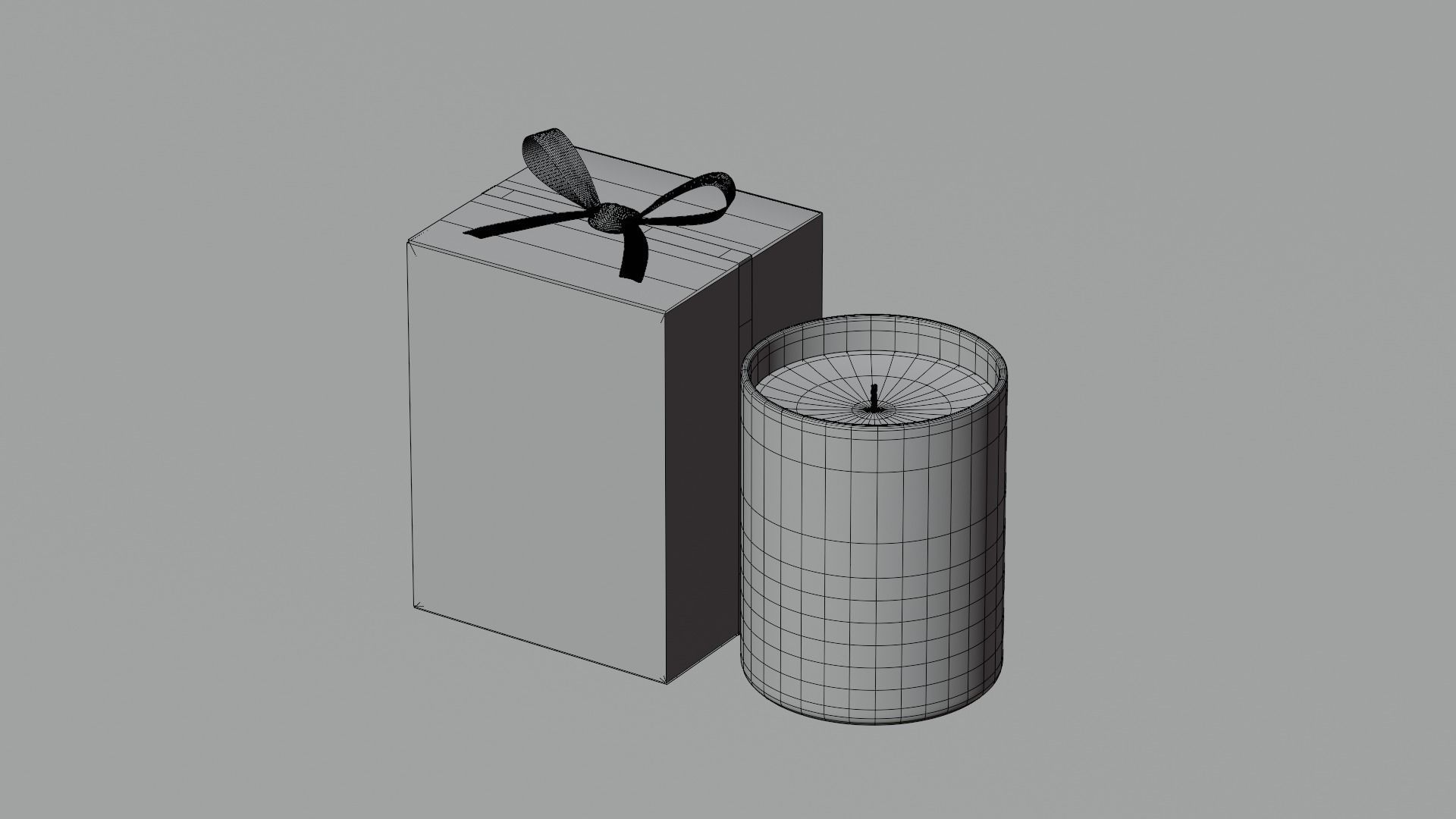 Candle with Box 3D model_7