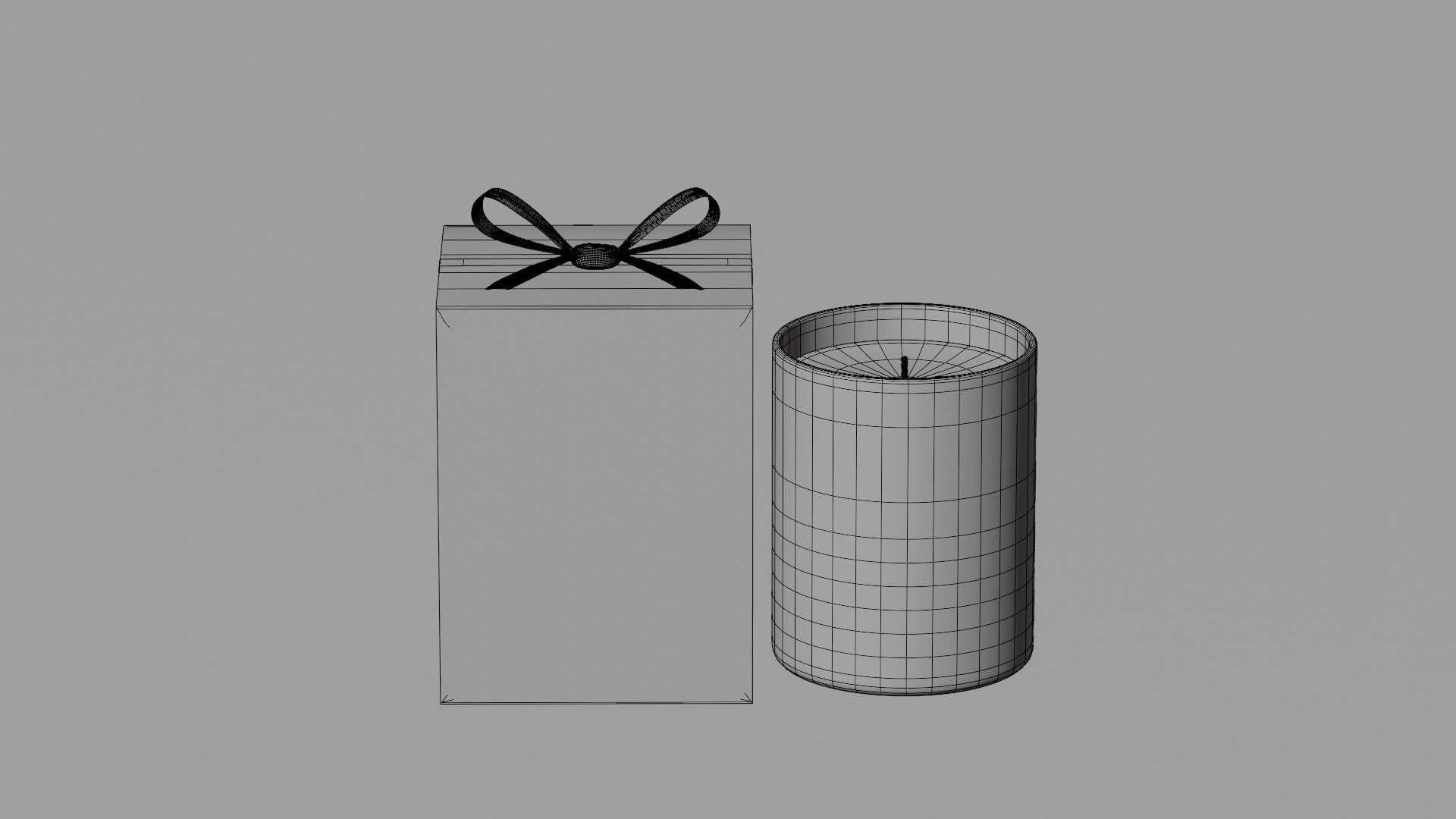 Candle with Box 3D model_6