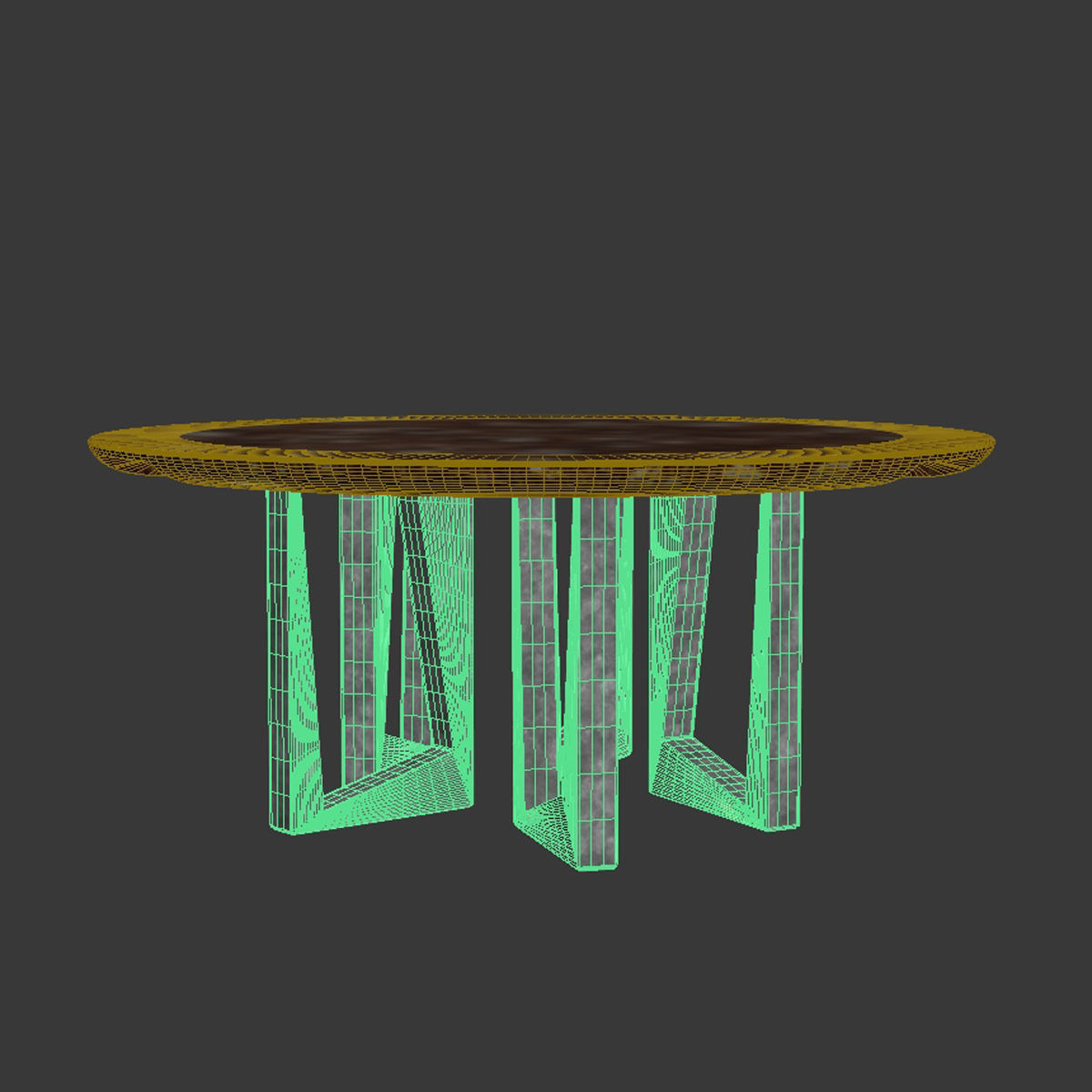Herve Van der Straeten Table Interference 513 Ronde 3D model_5