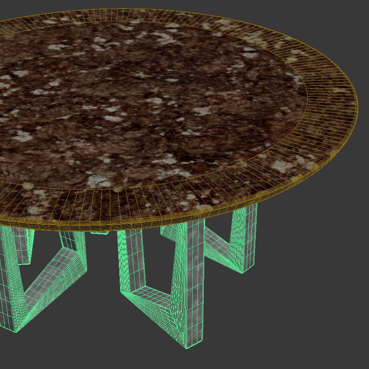 Herve Van der Straeten Table Interference 513 Ronde 3D model_7