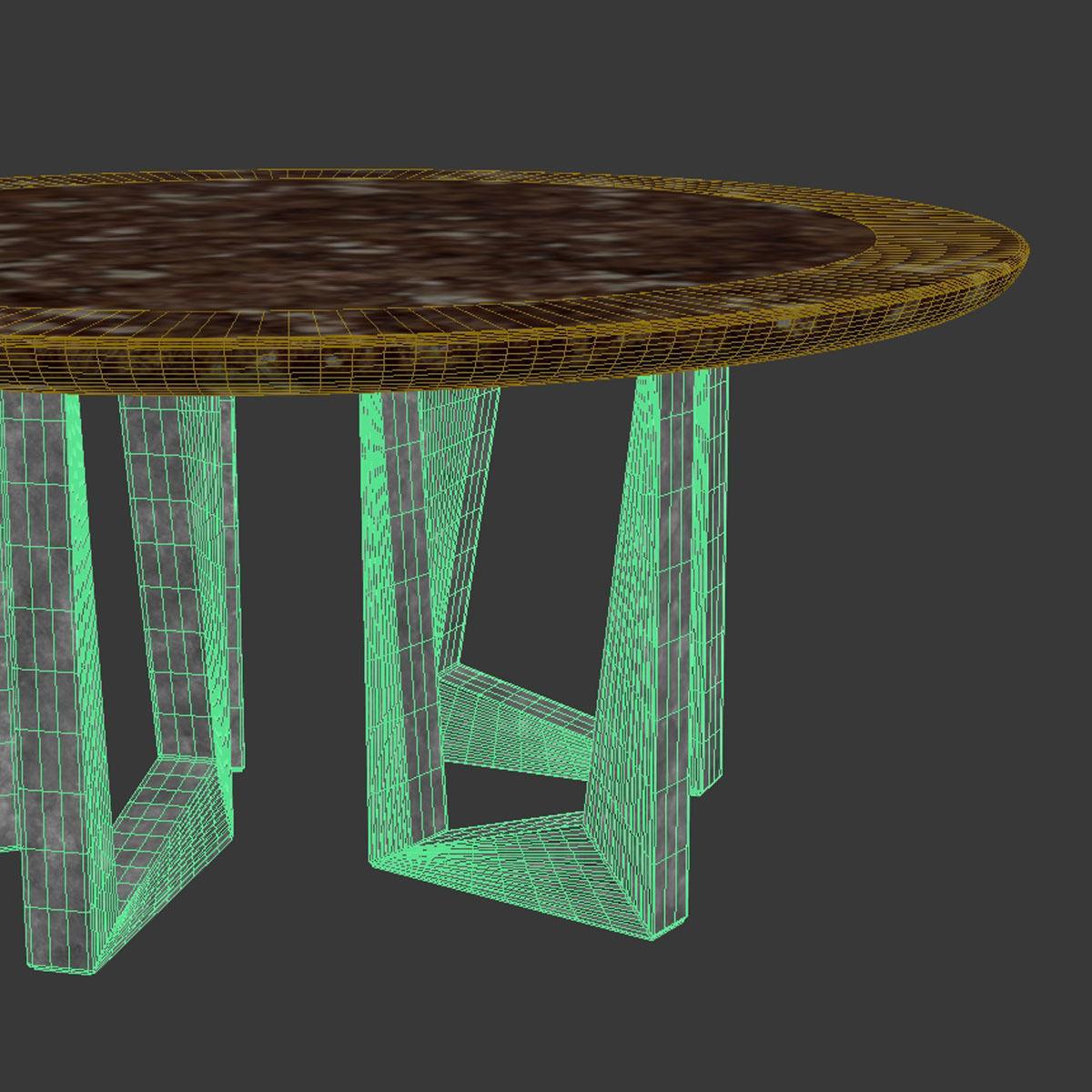 Herve Van der Straeten Table Interference 513 Ronde 3D model_6