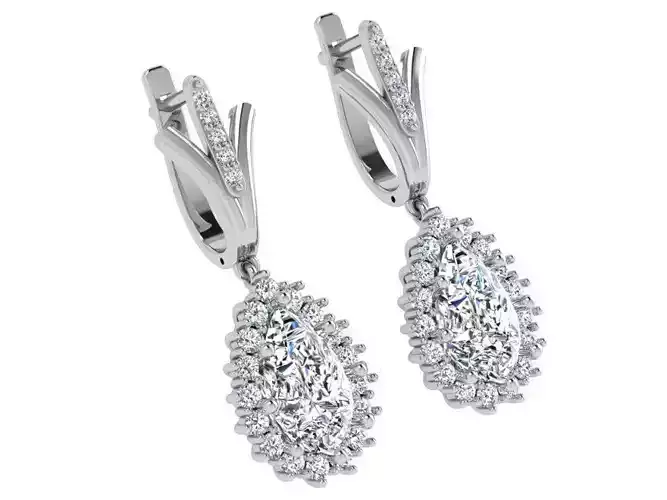Pear Cluster Earring 4627