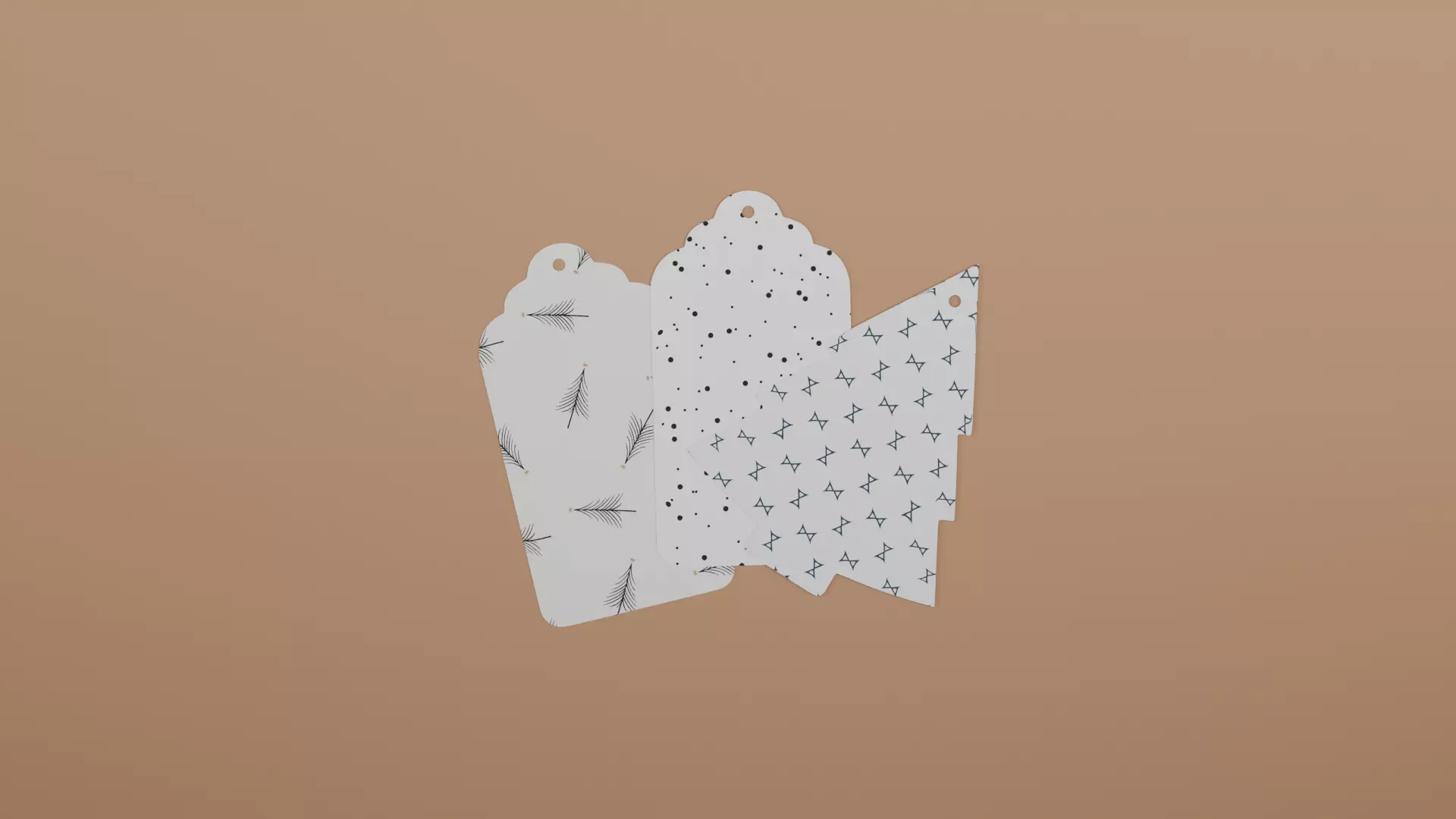 Christmas Tags 3D model_0