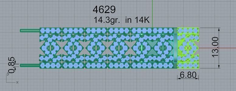 Diamond Chain 4629 3D print model_4