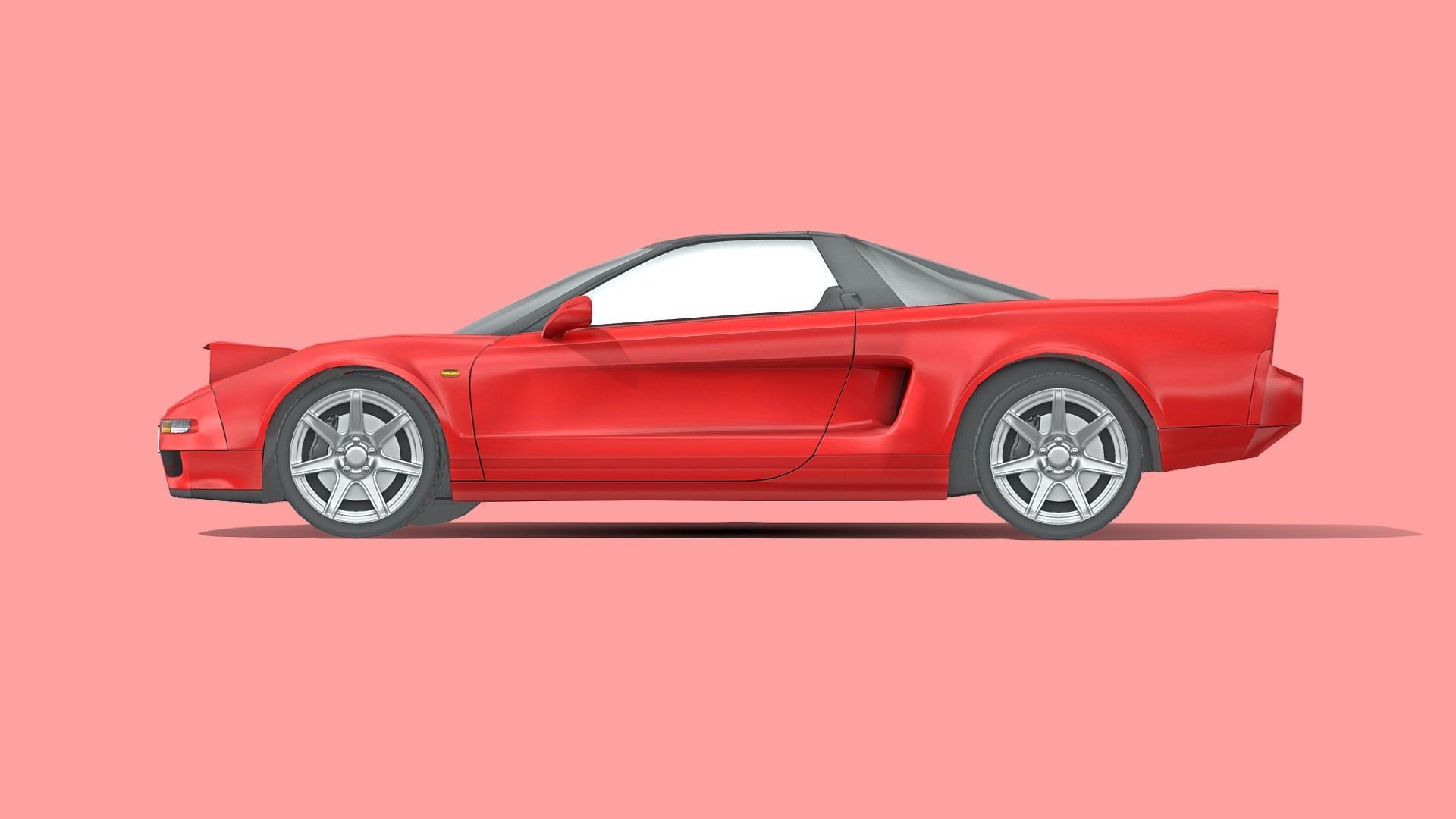 Honda NSX Type R Low-poly 3D model_1