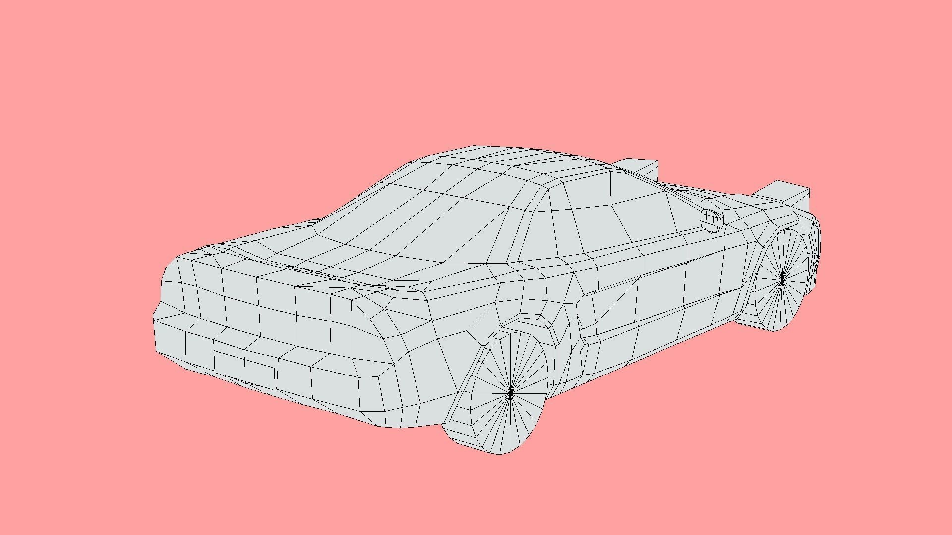Honda NSX Type R Low-poly 3D model_4