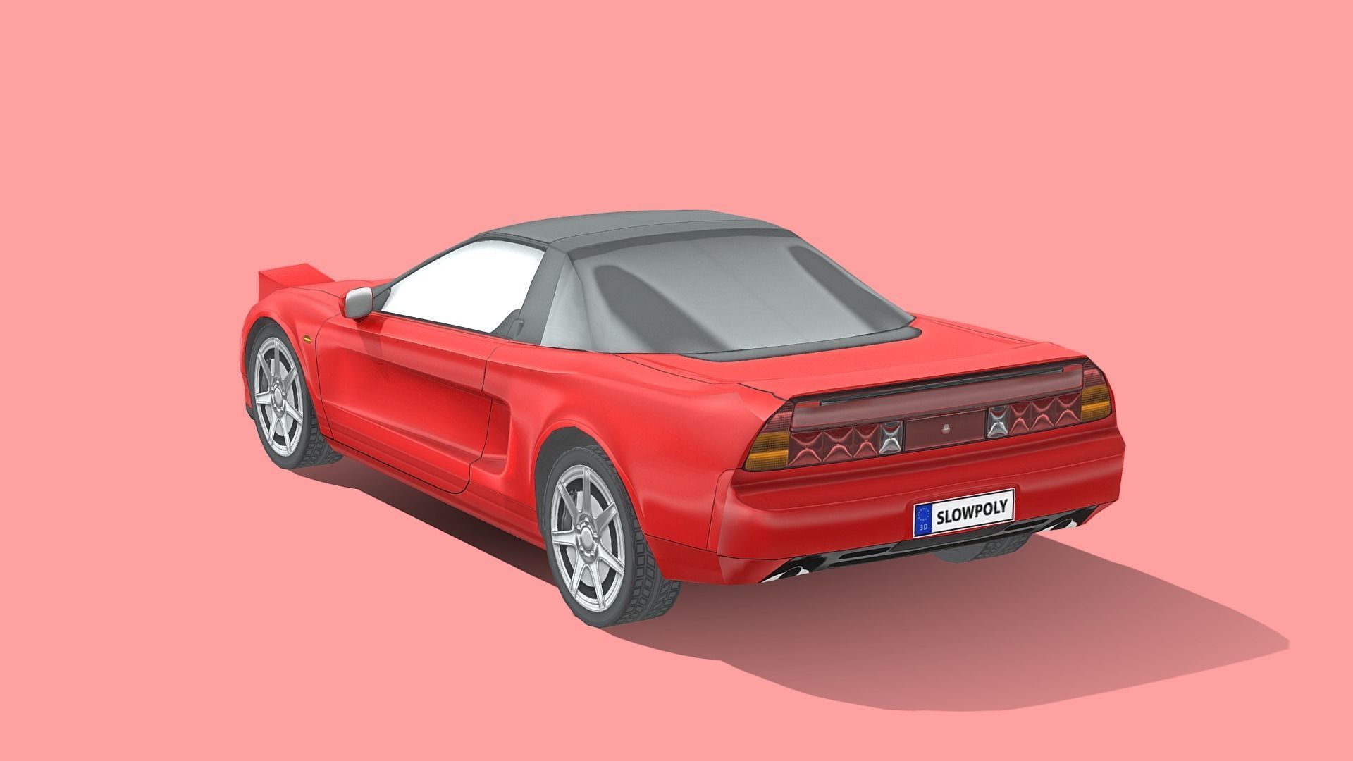 Honda NSX Type R Low-poly 3D model_2
