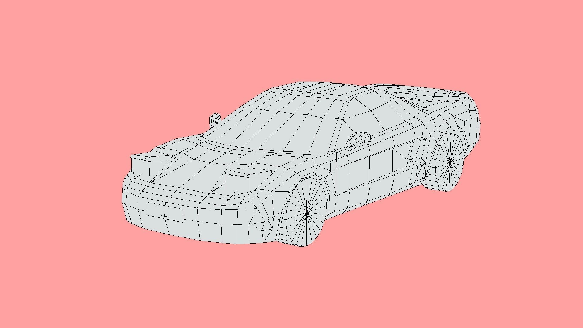 Honda NSX Type R Low-poly 3D model_5
