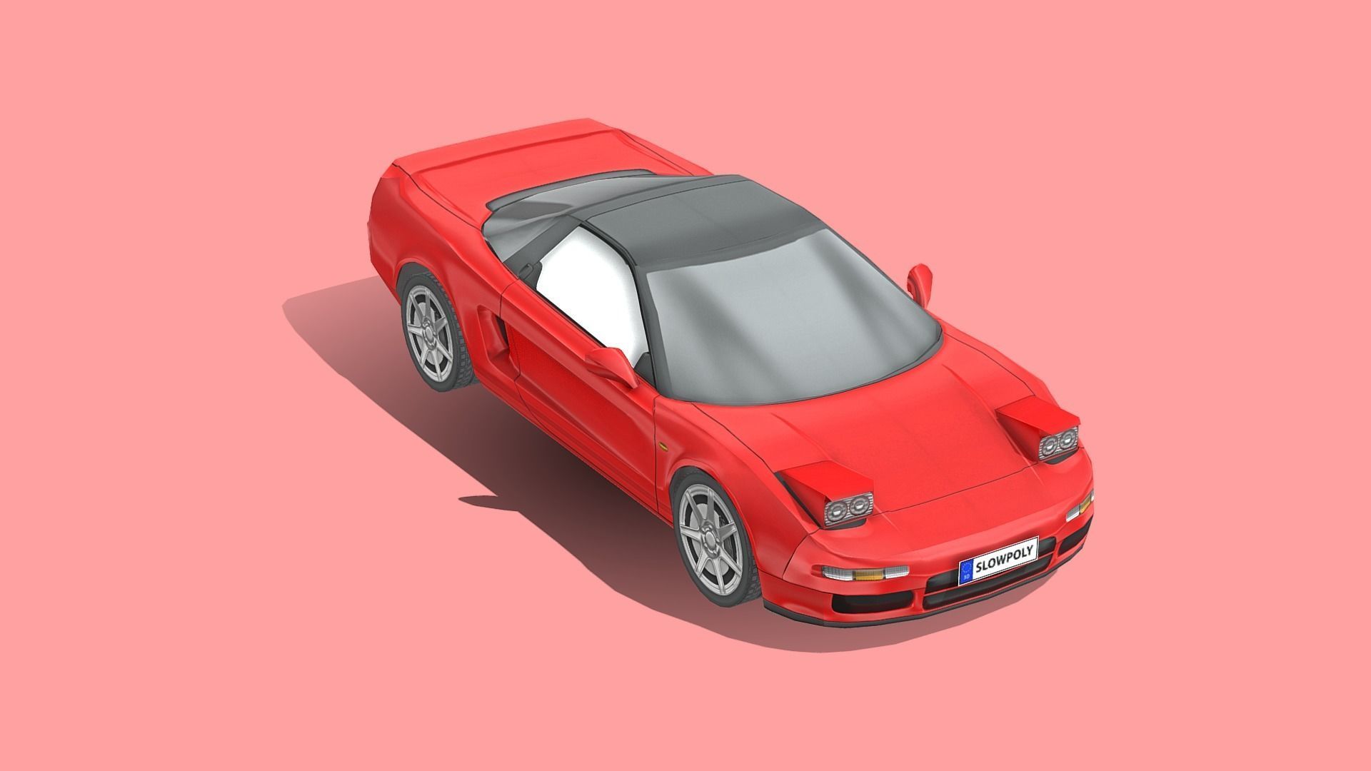 Honda NSX Type R Low-poly 3D model_3