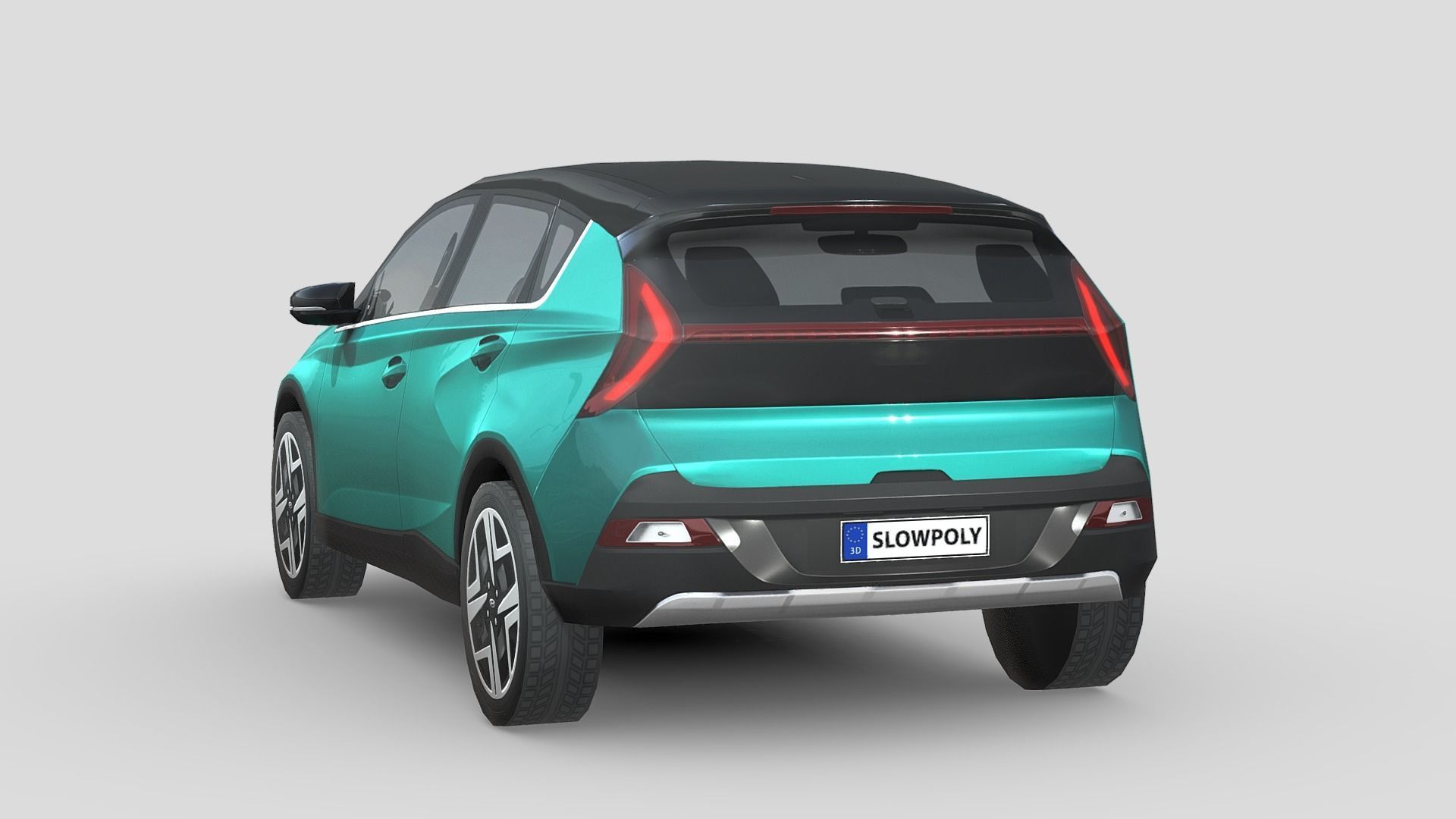 Hyundai Bayon 2022 Low-poly 3D model_4