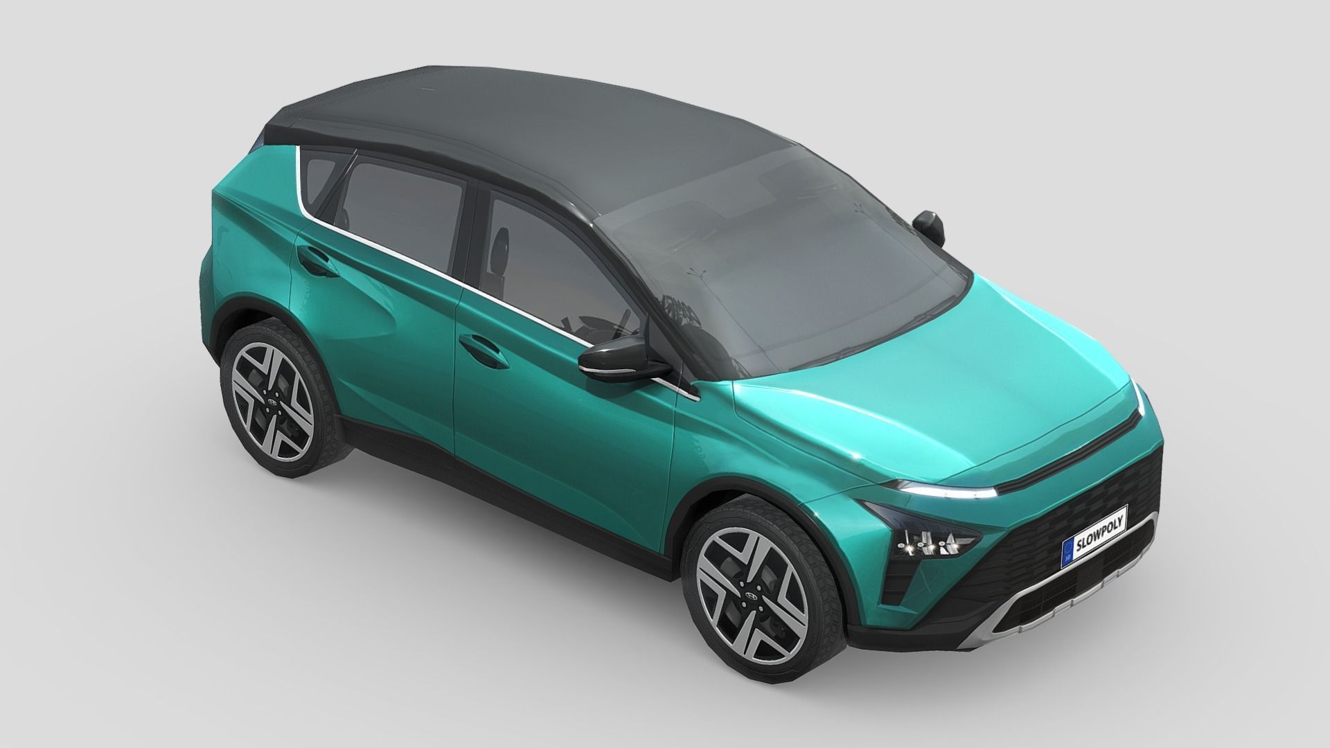 Hyundai Bayon 2022 Low-poly 3D model_1